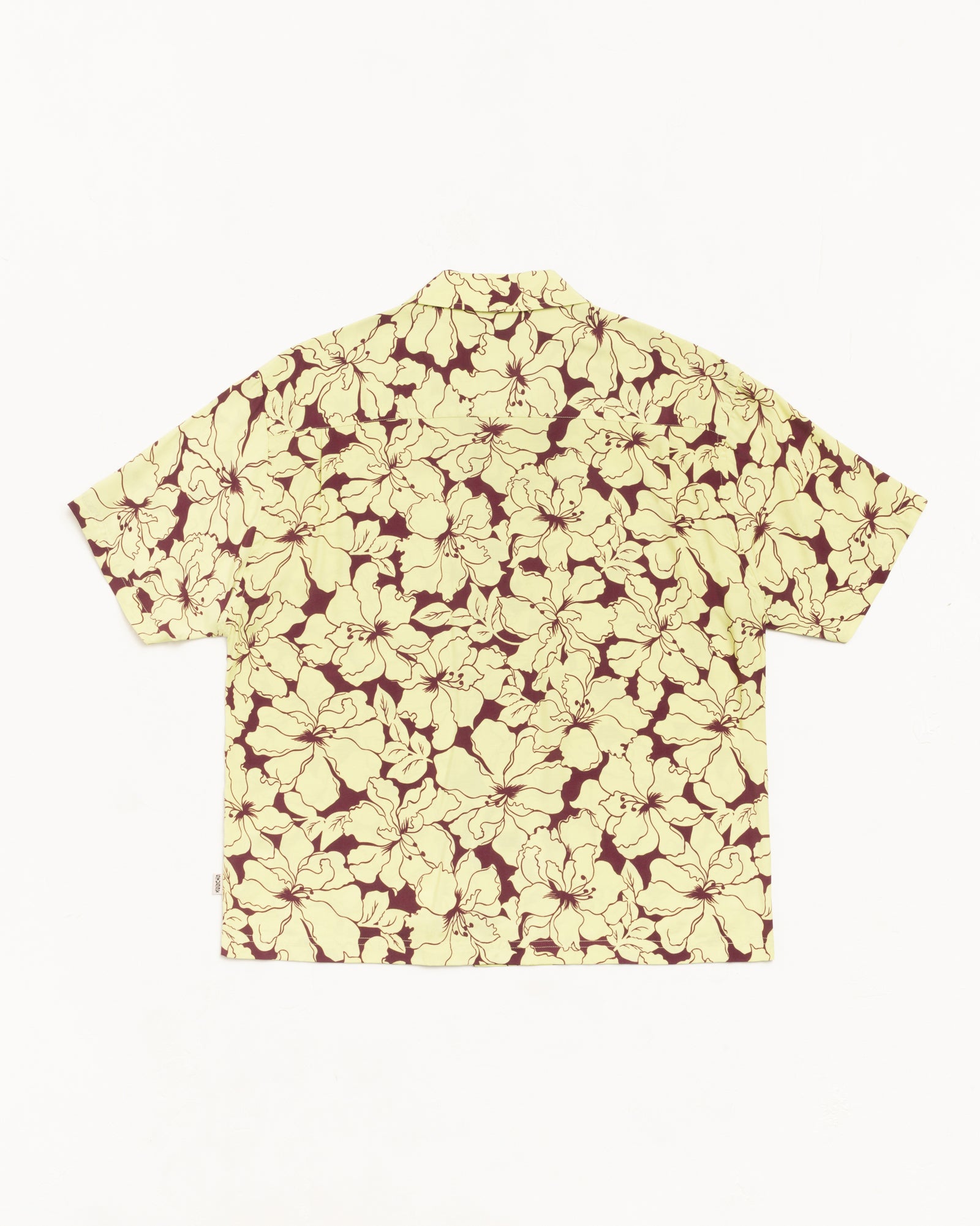 Floral Hawaiian Shirt Mens Short Sleeve In Lime