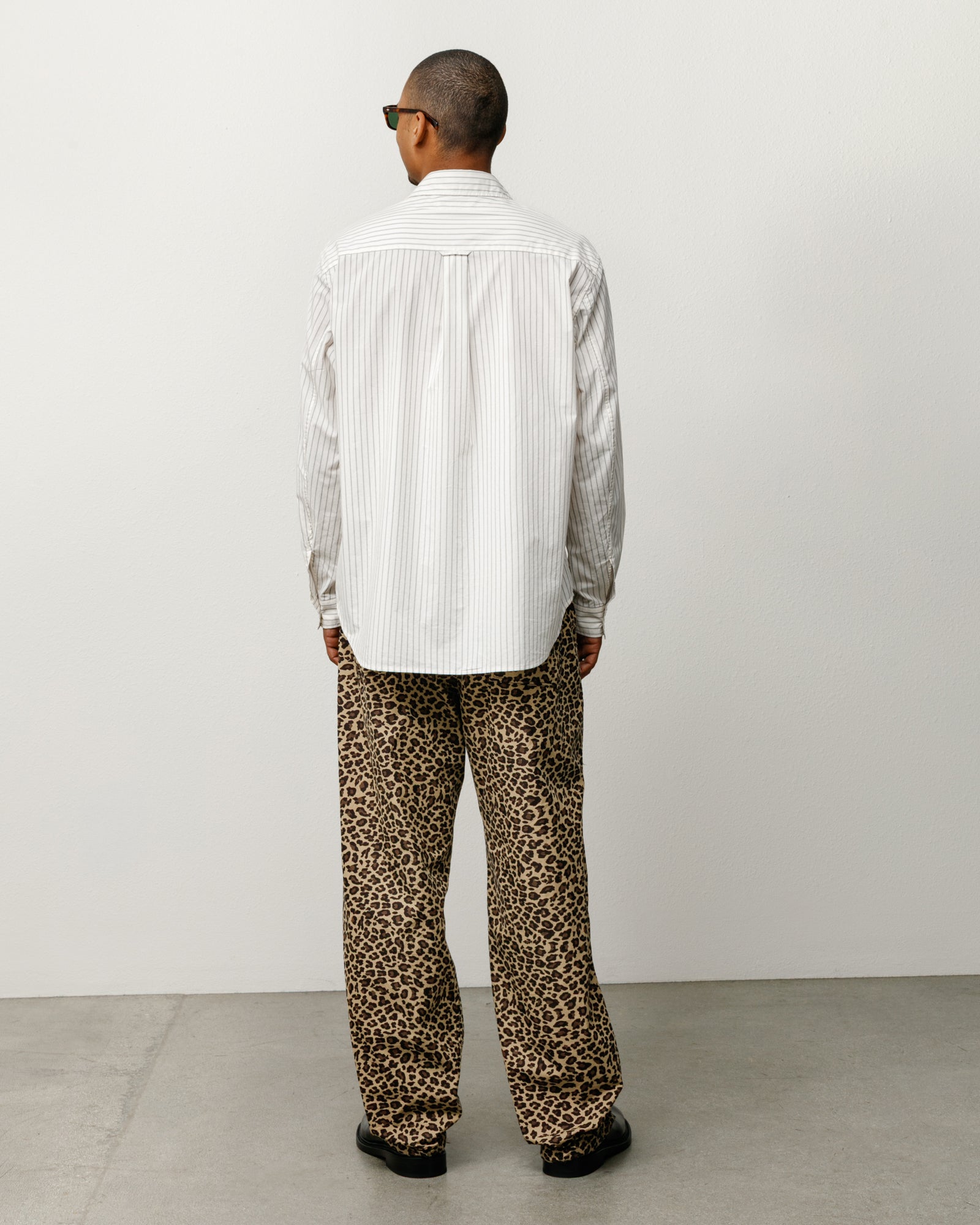 Standard LS Shirt Unisex Long Sleeve in Natural Stripe