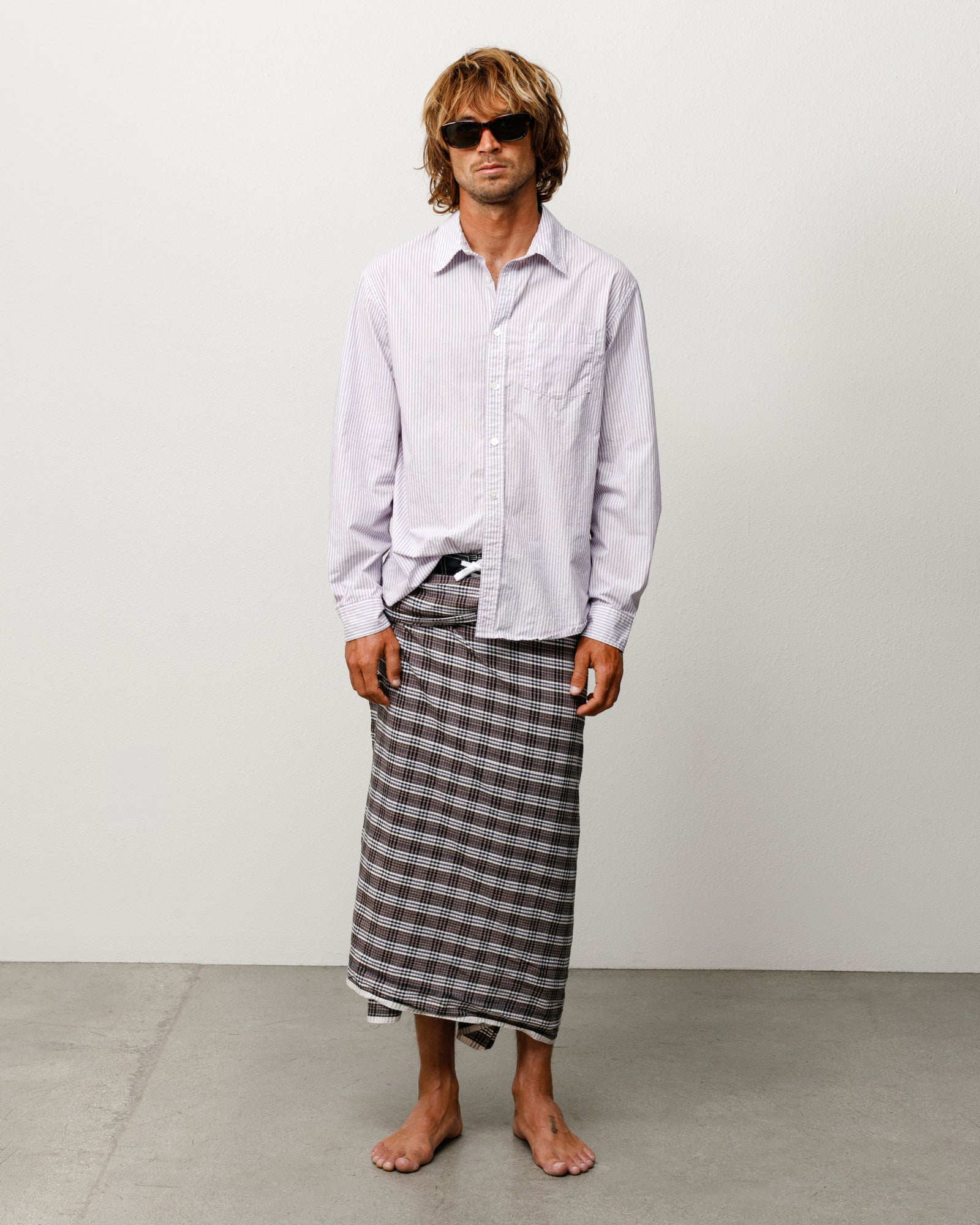 Standard LS Shirt in Purple Stripe