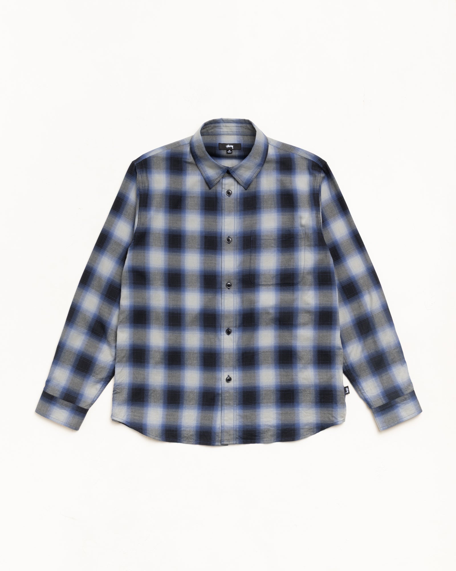 Beach Ombre Plaid Shirt in Black