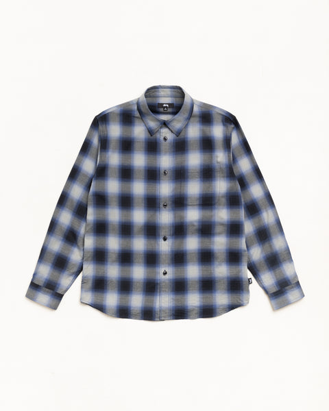 Beach Ombre Plaid Shirt in Black