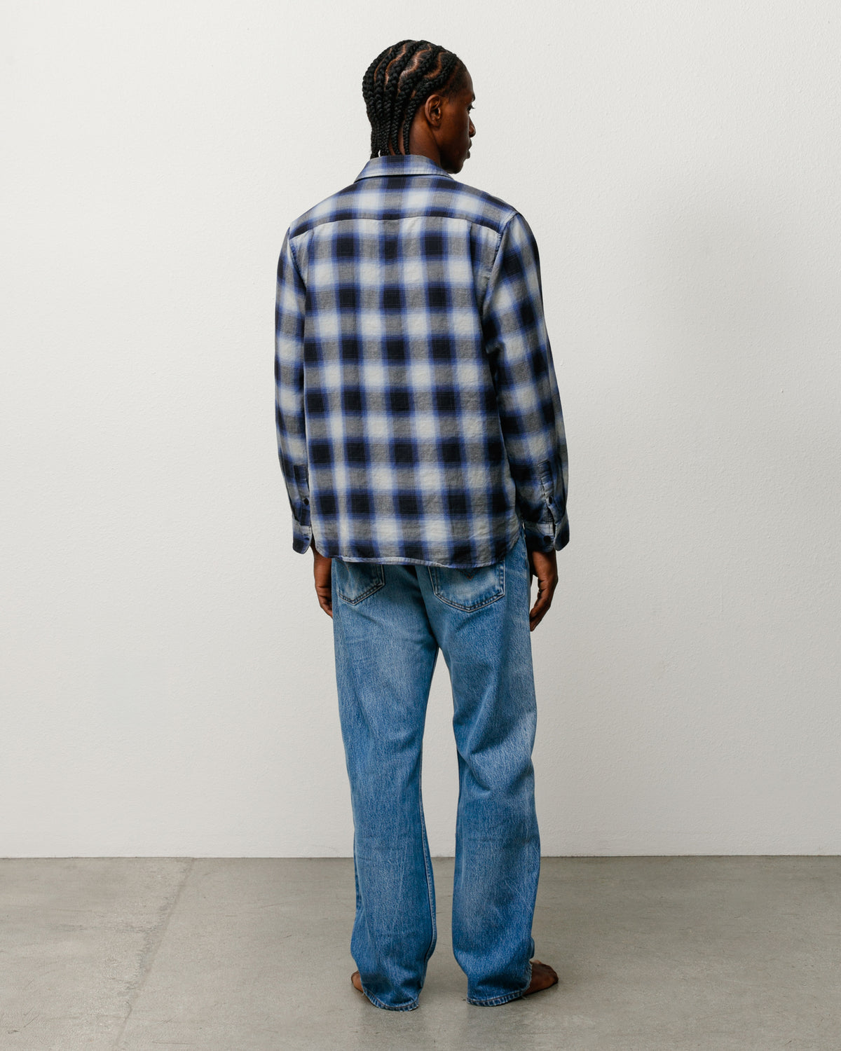 Beach Ombre Plaid Shirt – Black | Tops & Shirts | Stüssy