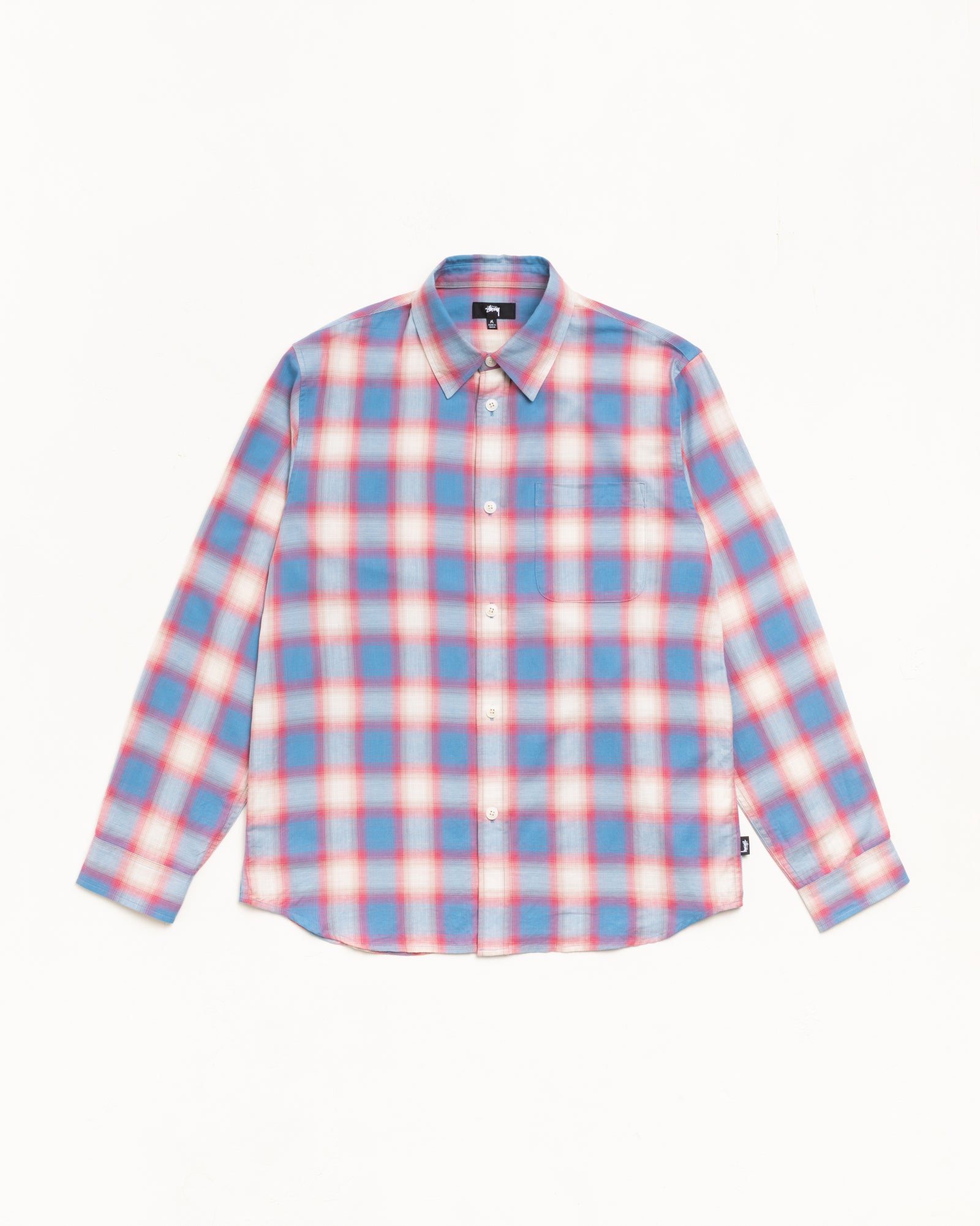 Beach Ombre Plaid Shirt in Blue