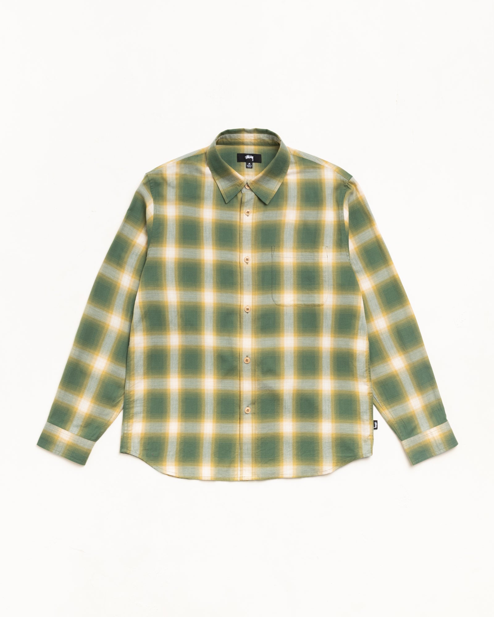 Beach Ombre Plaid Shirt in Green