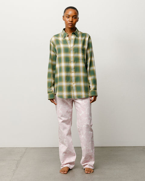 Beach Ombre Plaid Shirt in Green