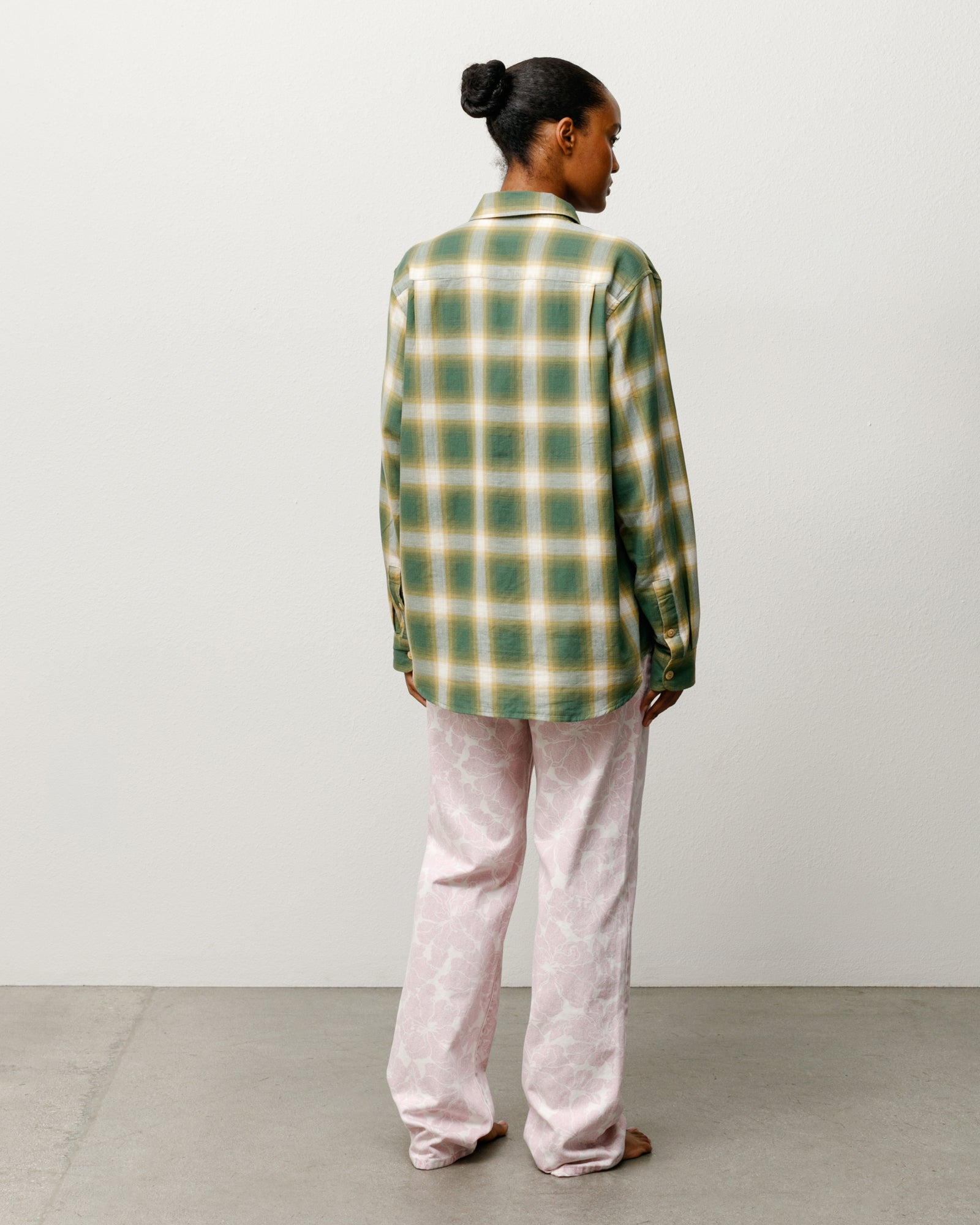Beach Ombre Plaid Shirt in Green