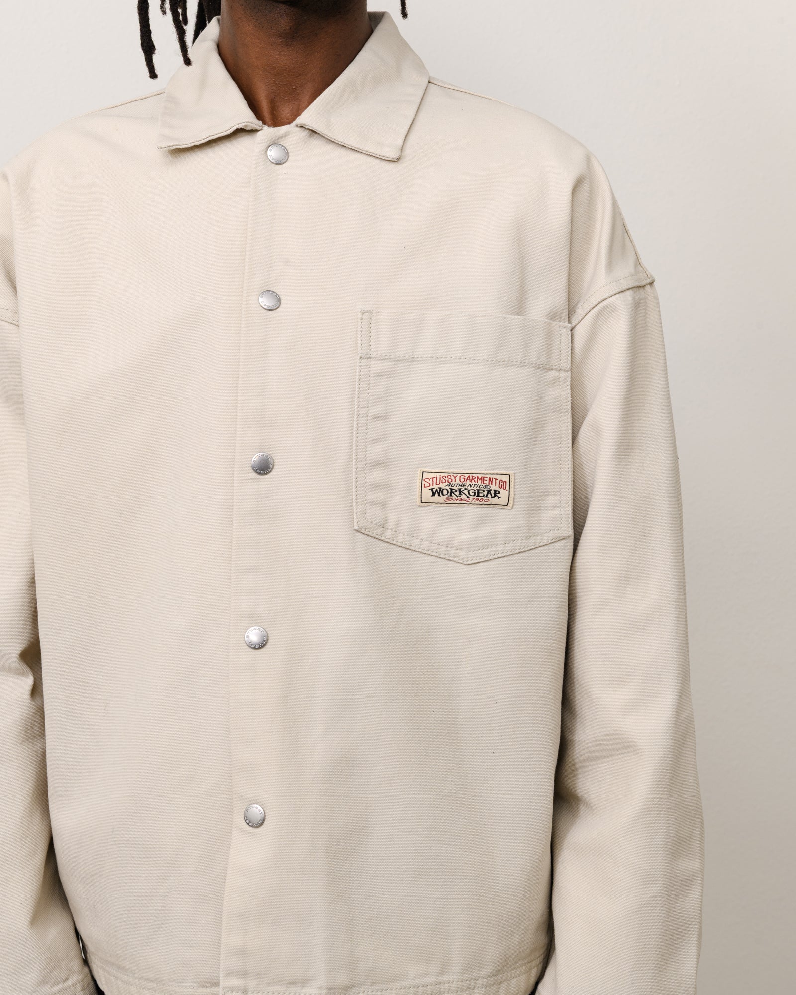 Canvas Work Overshirt - Bone | Tops & Shirts | Stüssy