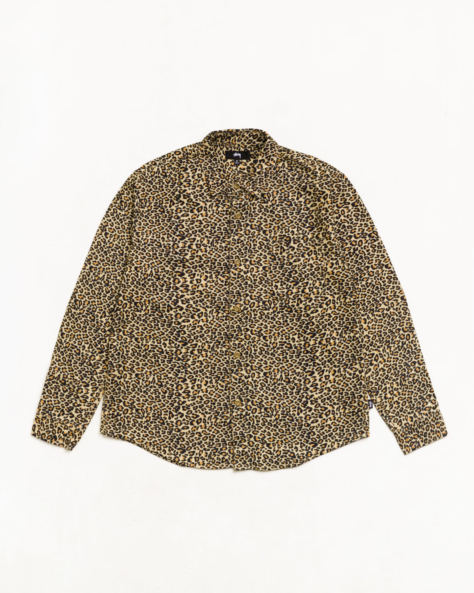 Animal Print Flannel Shirt, unisex long sleeve in Leopard