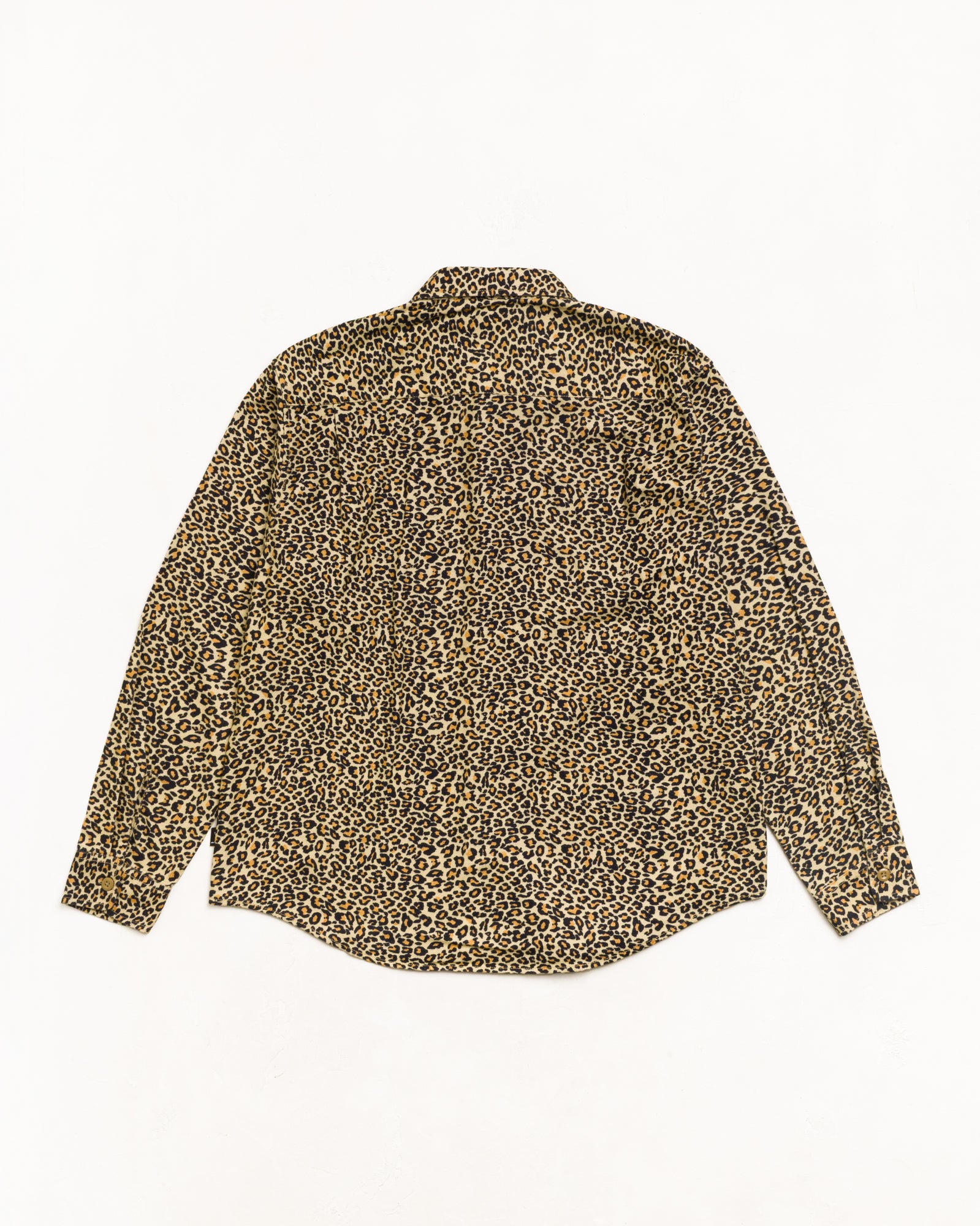 Stüssy Animal Print Flannel Shirt Button-Up Shirt in the color Leopard