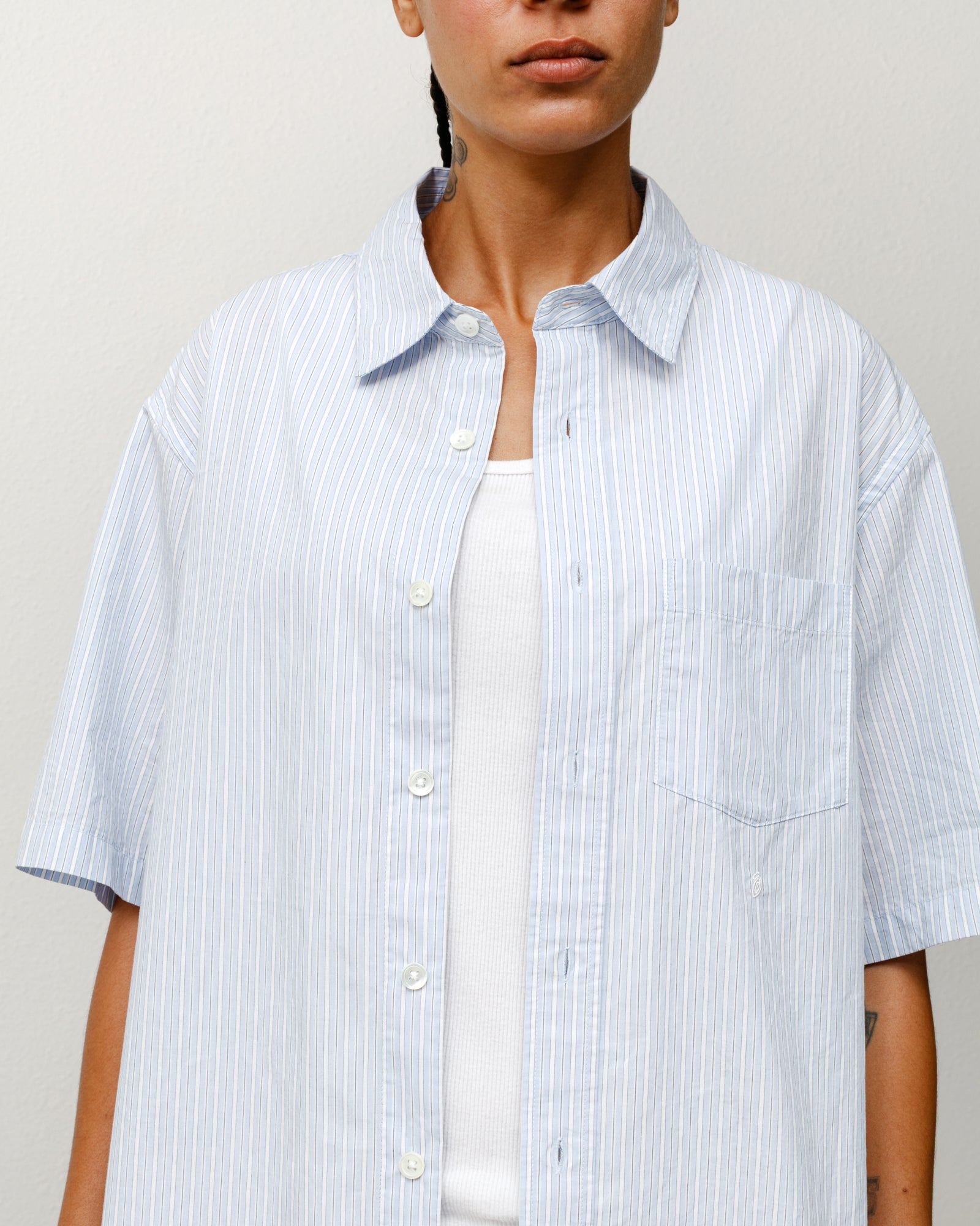 Standard Ss Shirt – Blue Stripe | Tops & Shirts | Stüssy