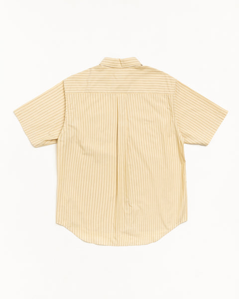 Stüssy Standard SS Shirt Button-Up in Yellow Stripe