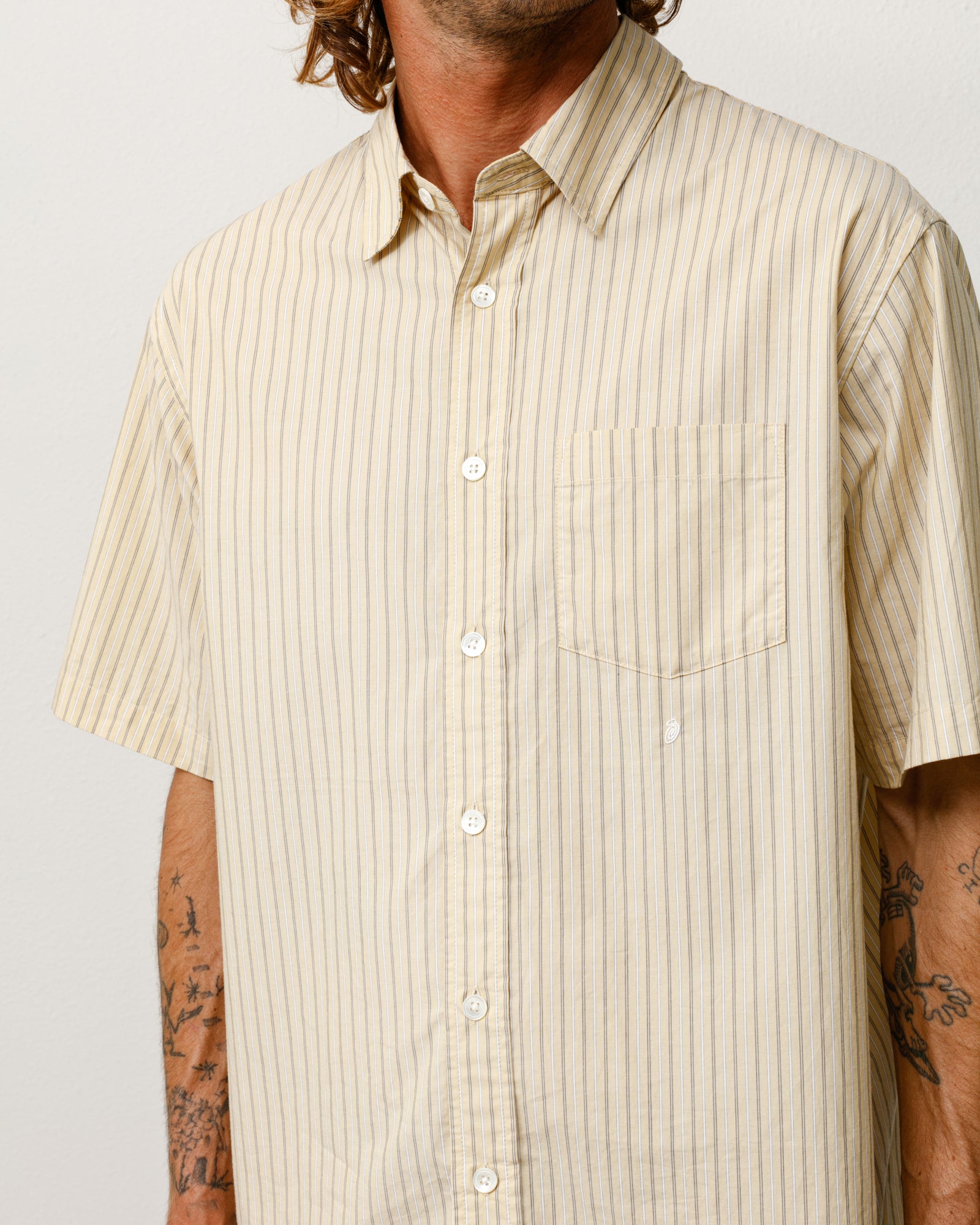 Standard Ss Shirt – Yellow Stripe | Tops & Shirts | Stüssy