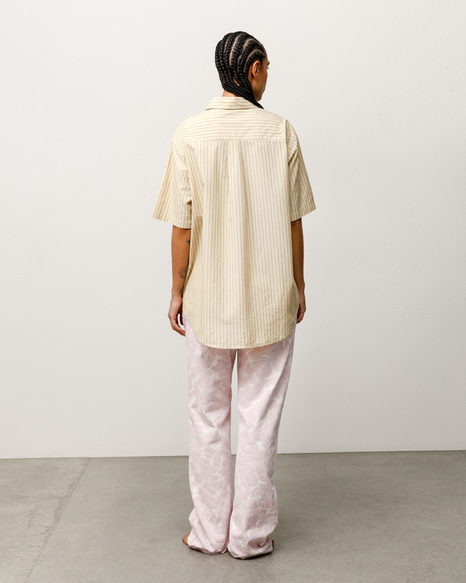 Standard Ss Shirt Unisex Short Sleeve In Yellow Stripe