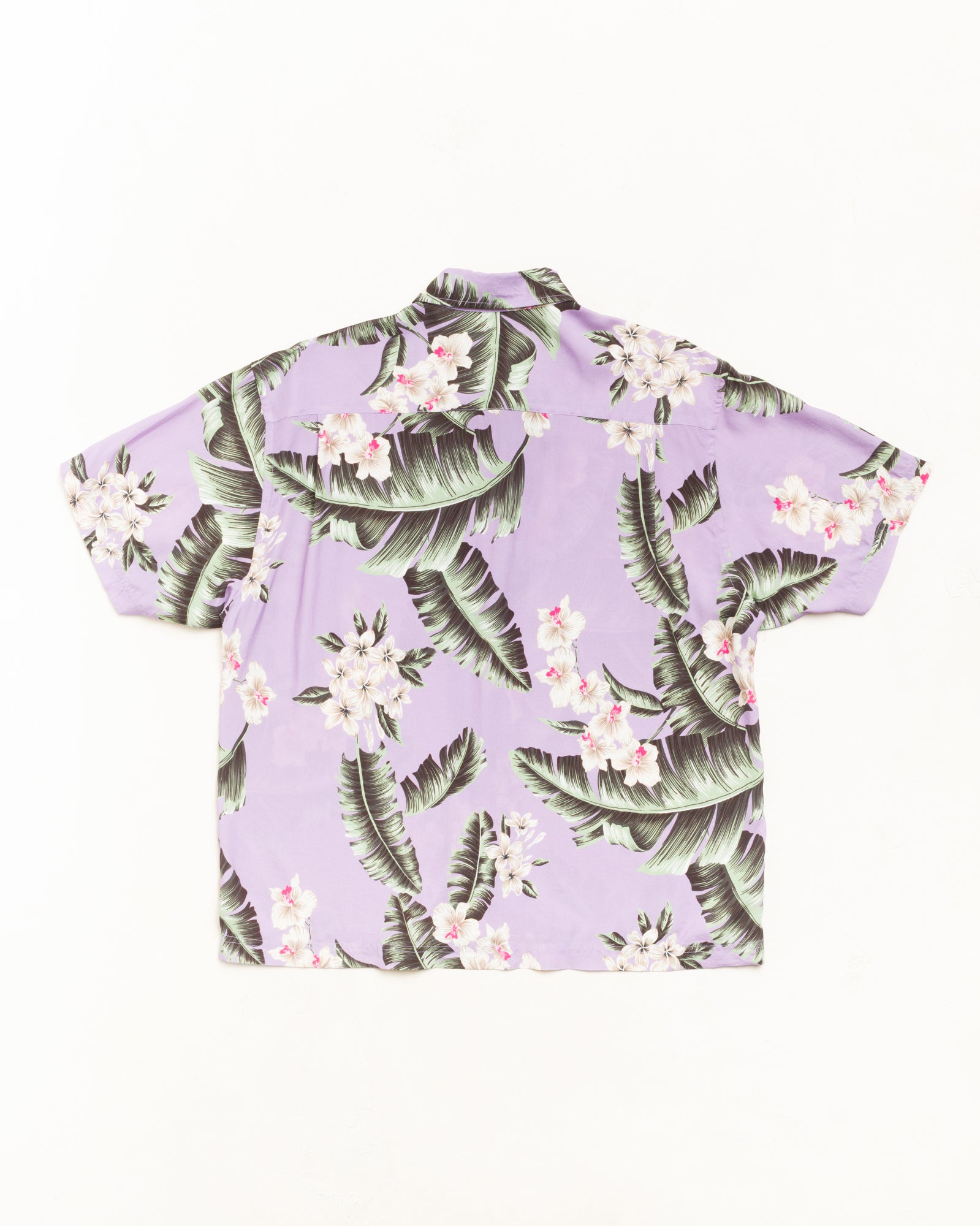 Hawaiian Floral Ss Shirt Unisex Short Sleeve In Lavender