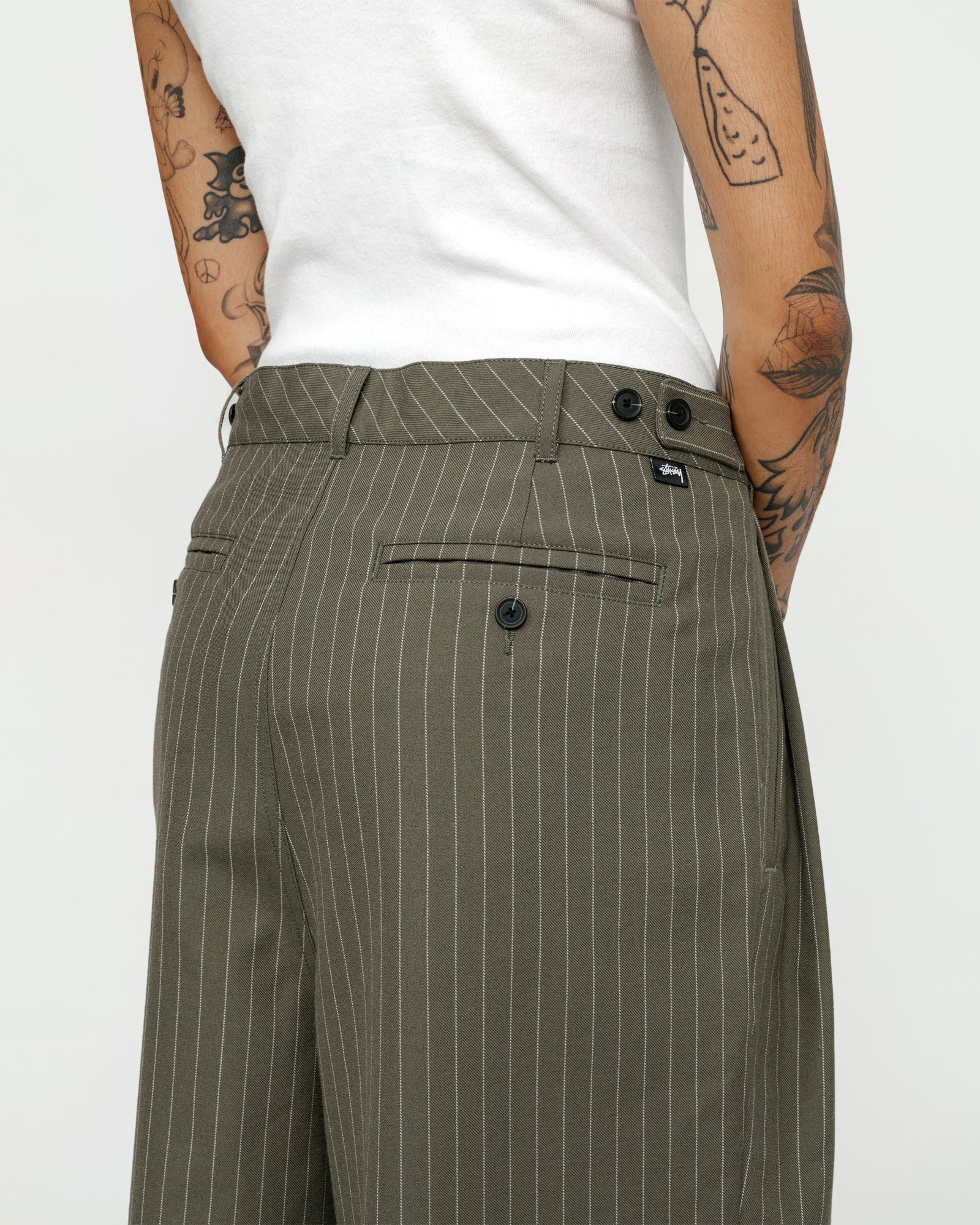 Stussy Striped Volume Pleated Trouser 32
