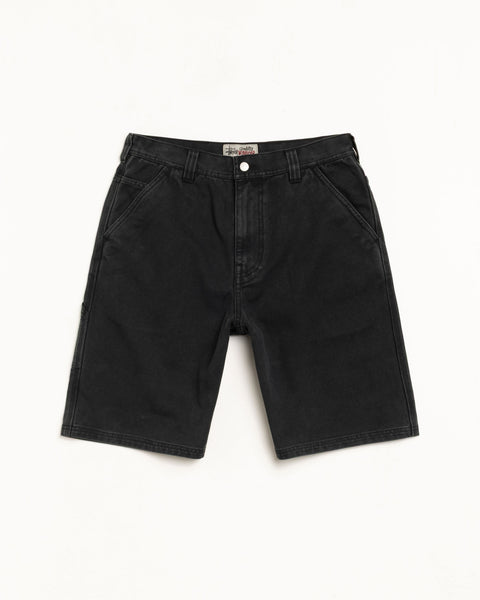 Work Short Washed Canvas Mens Regular In Black