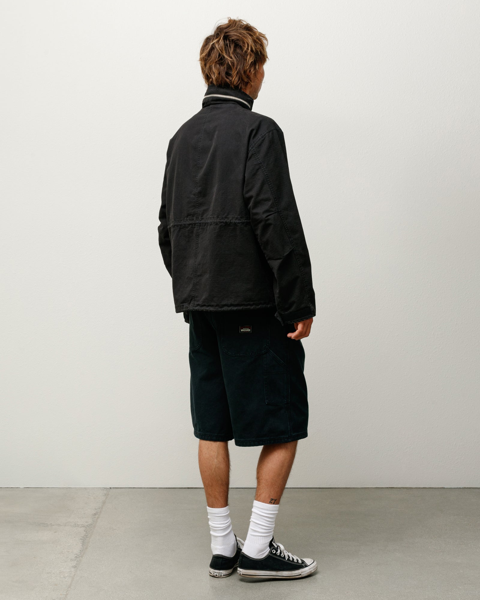 Washed Canvas Work Short – Black | Shorts | Stüssy