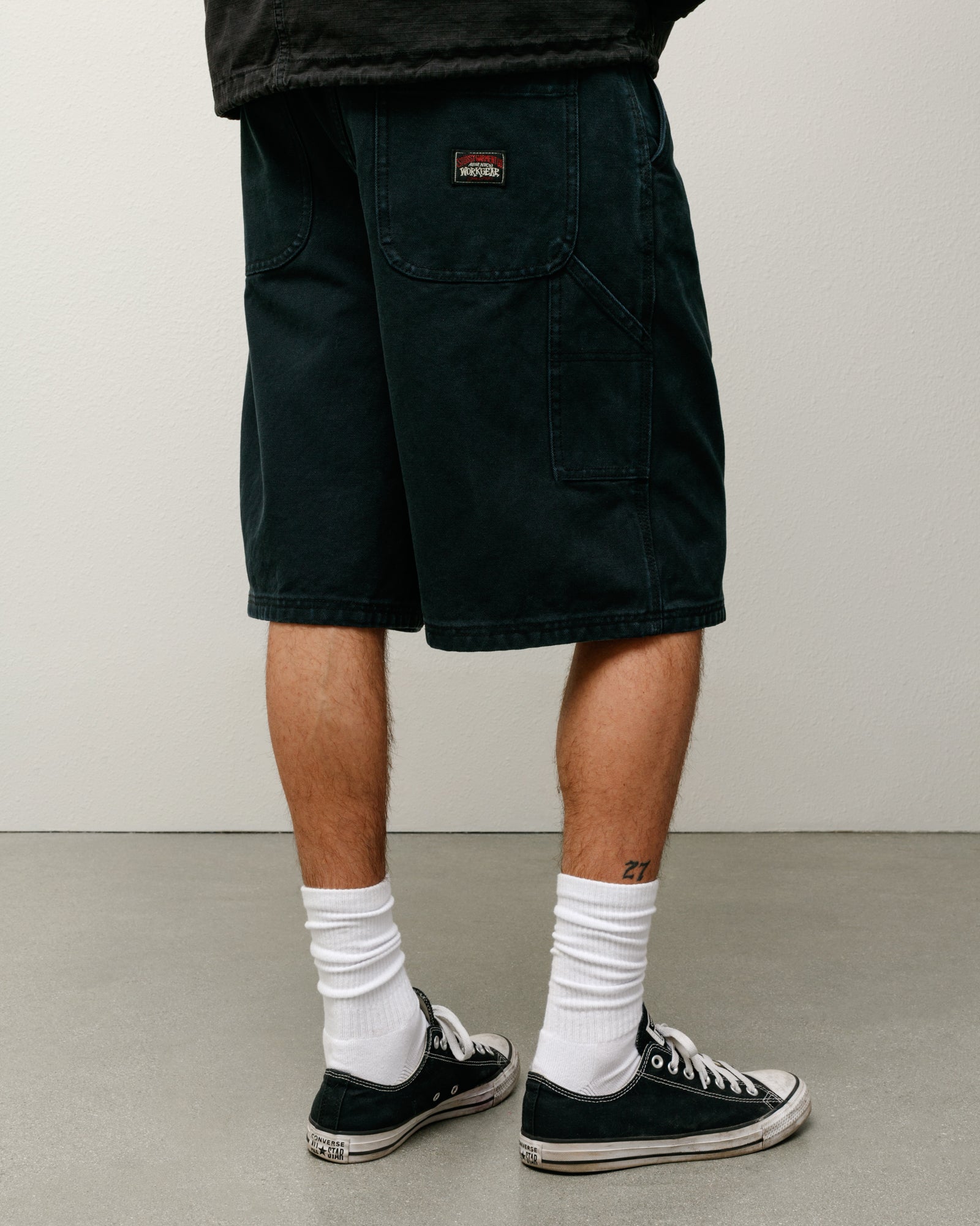Washed Canvas Work Short – Black | Shorts | Stüssy