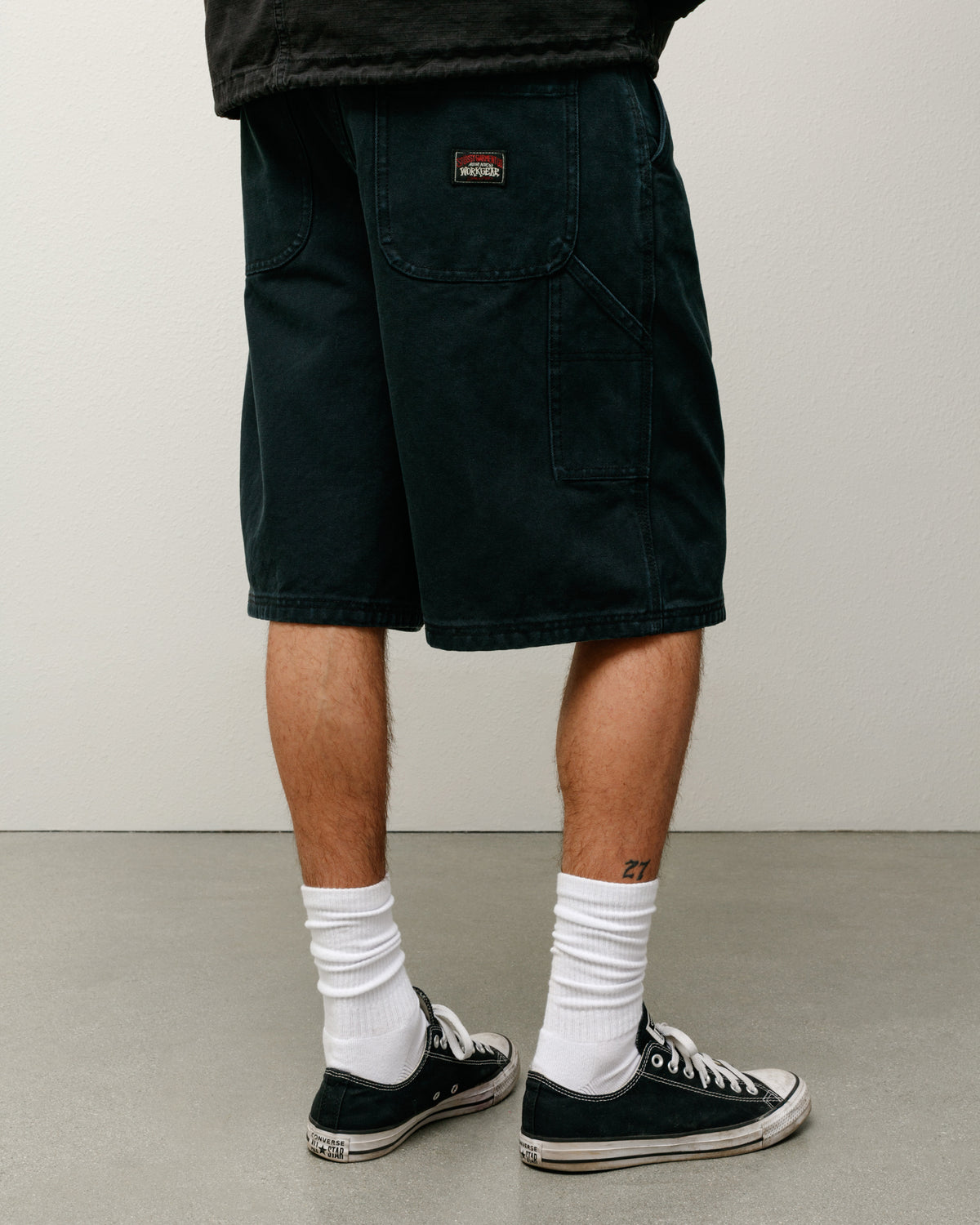 Washed Canvas Work Short – Black | Shorts | Stüssy