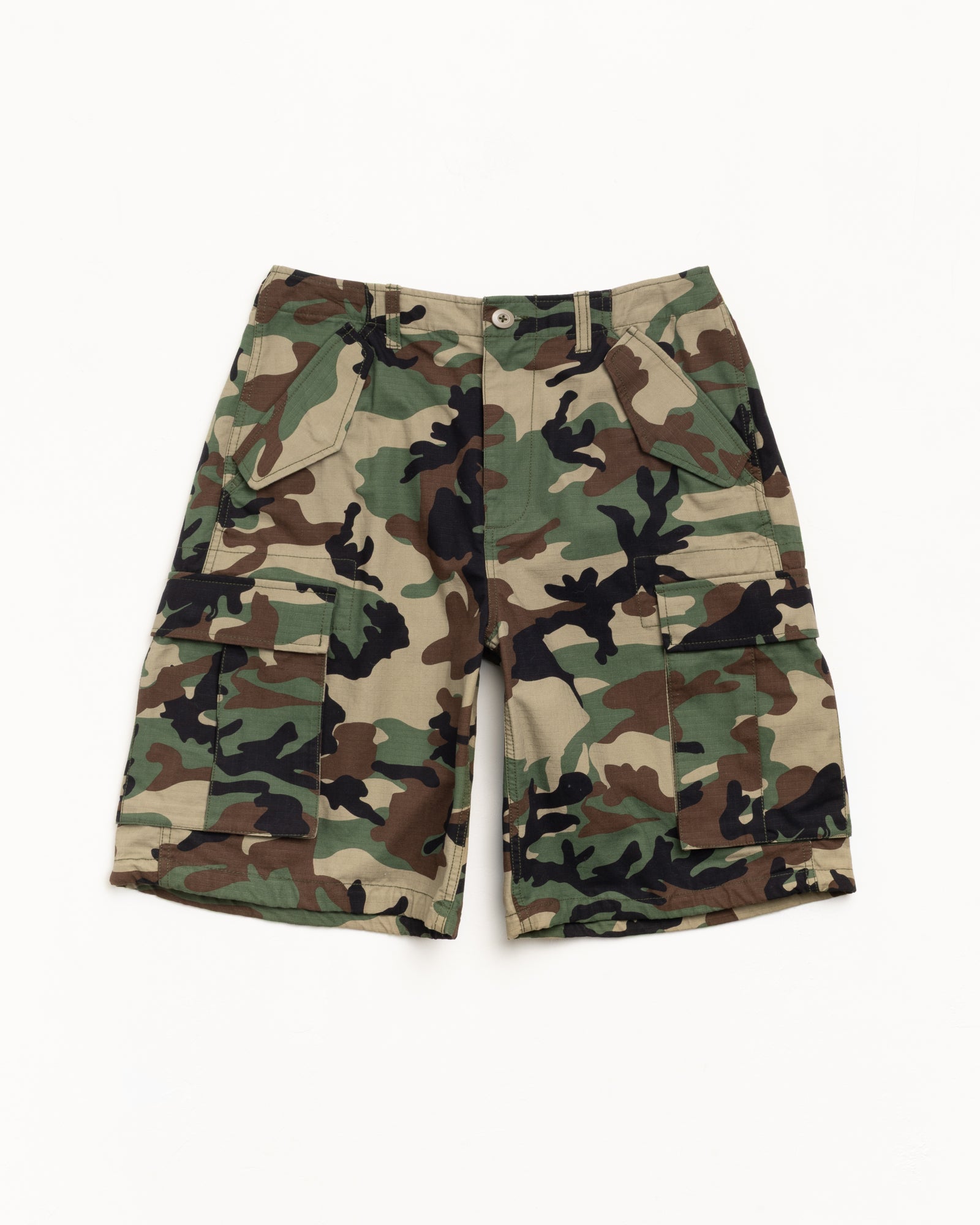 Cargo Short Ripstop Mens Regular In Woodland Camo