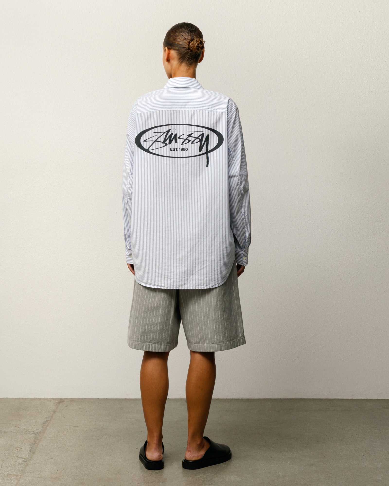 Baggy Beach Short – Grey Stripe | Shorts & Trunks | Stüssy