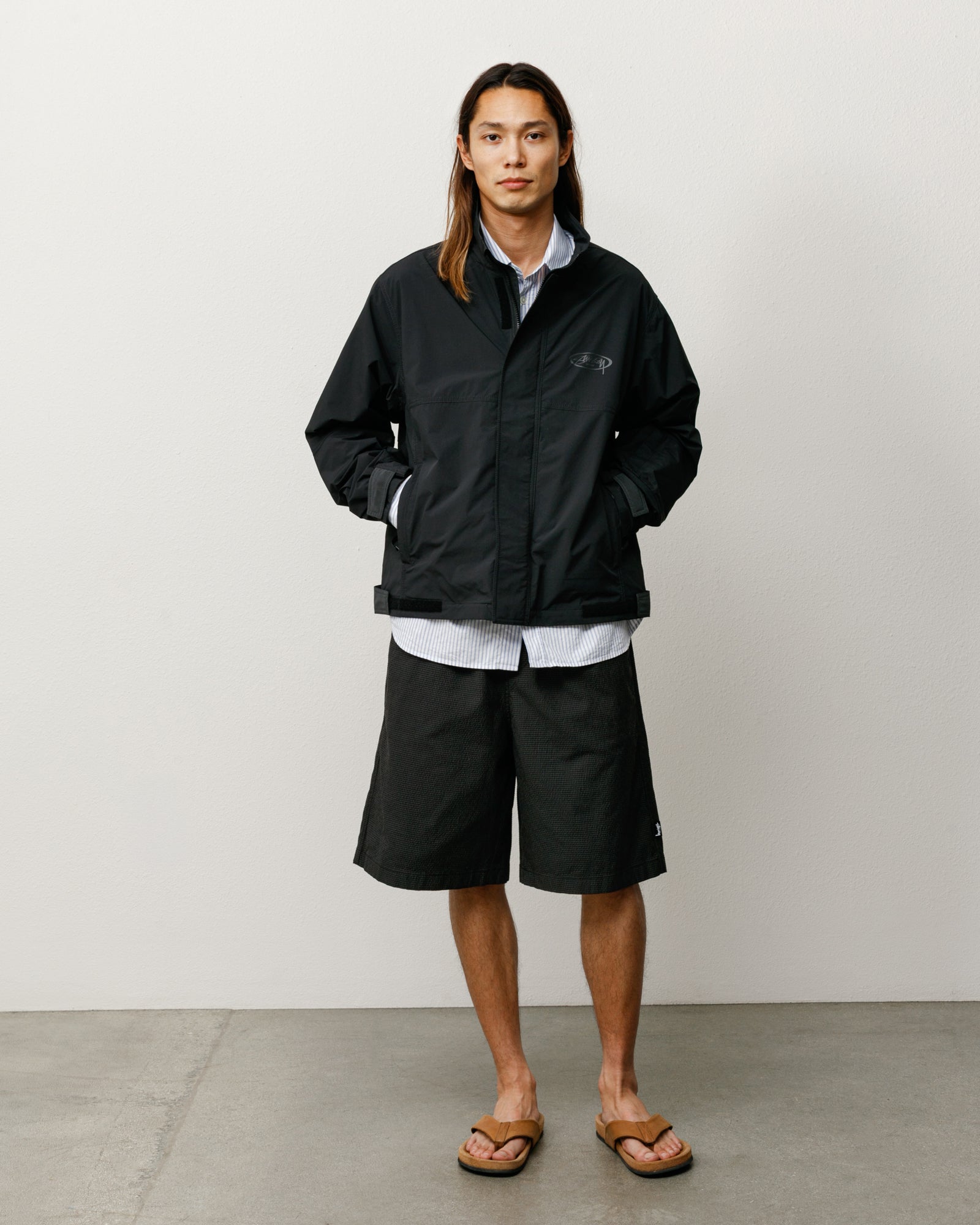 Baggy Seersucker Beach Short – Black | Shorts & Trunks | Stüssy
