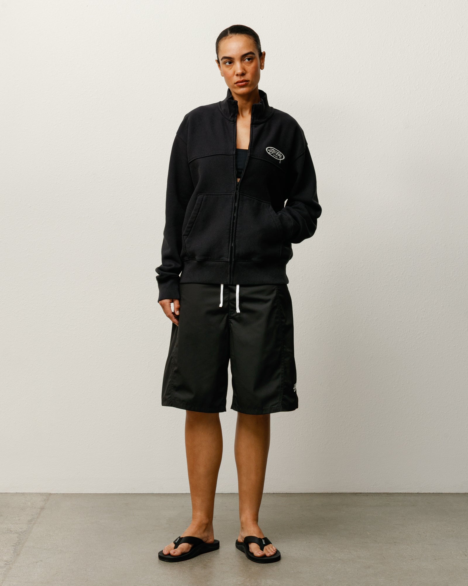 Curved Panel Board Short Bottoms in the color Black