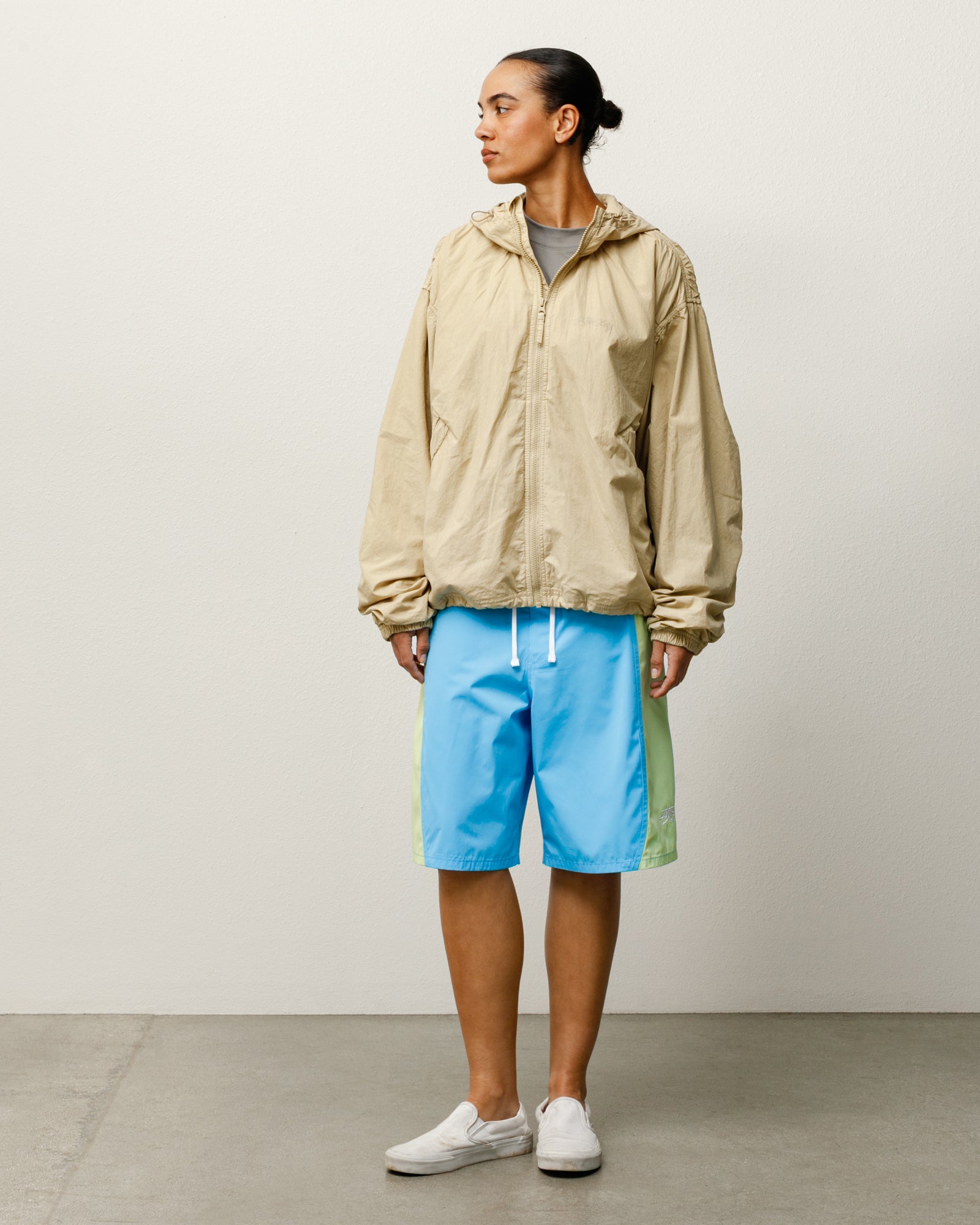 Curved Panel Board Short Bottoms in the color Light Blue