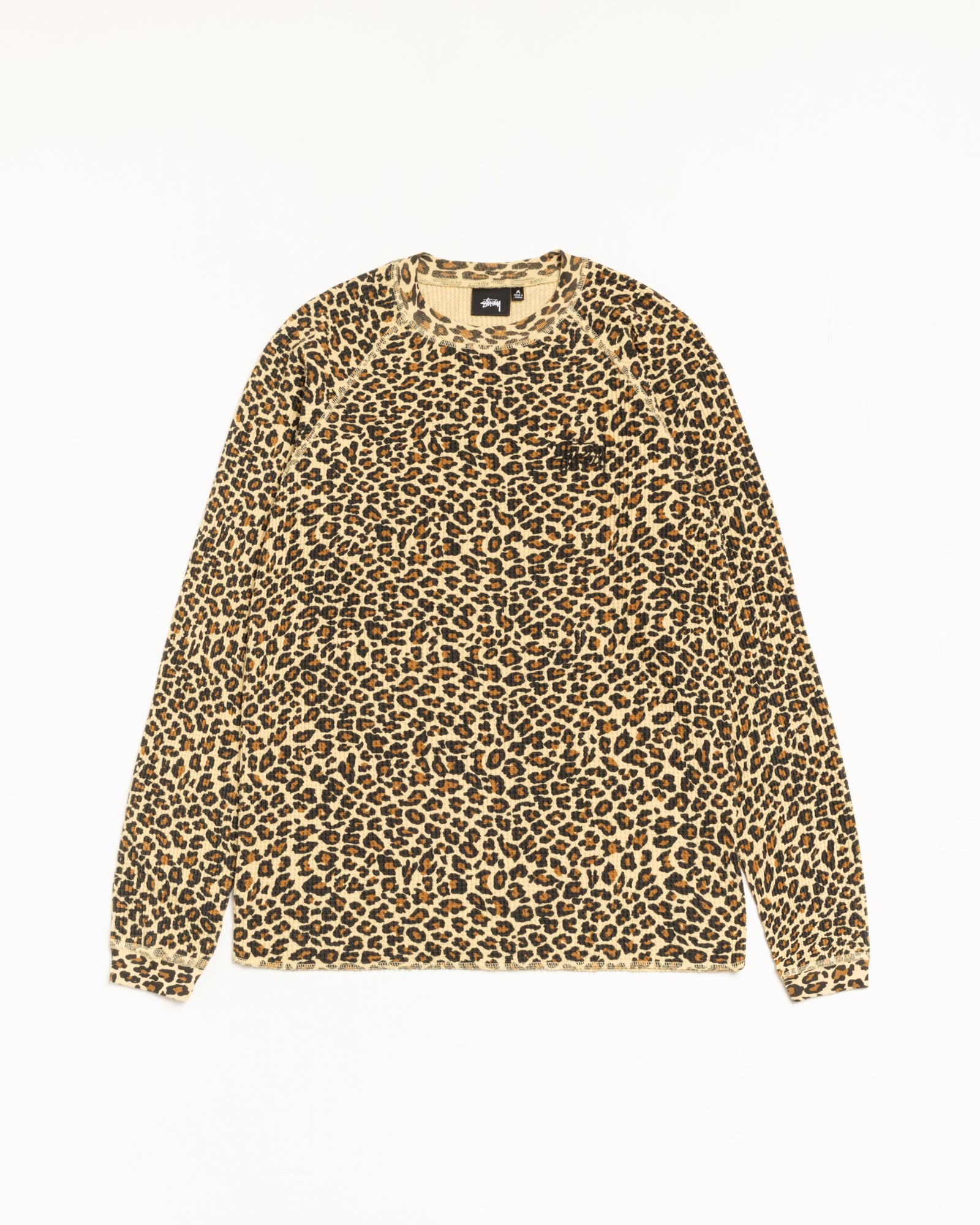 Raglan Thermal Basic Stock Mens Long Sleeve In Leopard