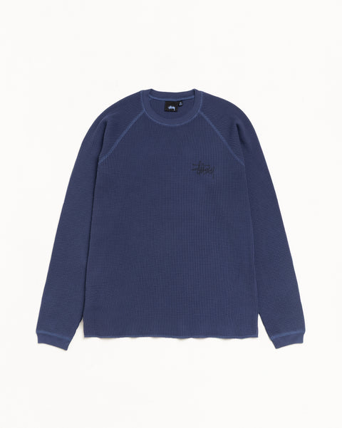 Raglan Thermal Basic Stock Mens Long Sleeve In Navy