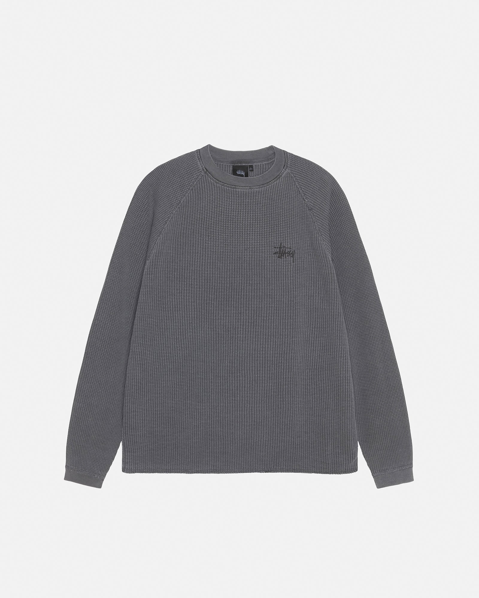 Raglan Thermal Ls Crew in washed black – Stüssy