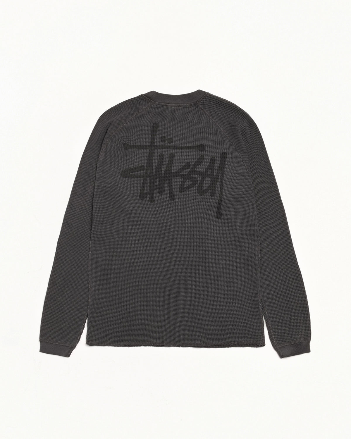 Basic Stüssy Thermal – Washed Black | Tops & Knits | Stüssy