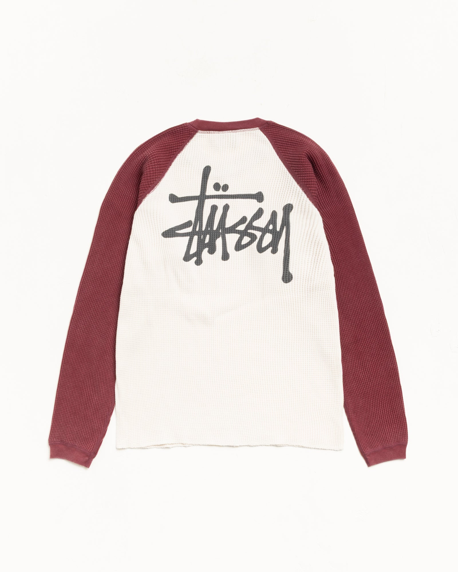 Basic Stüssy Thermal 2 Tone – Off White | Tops | Stüssy