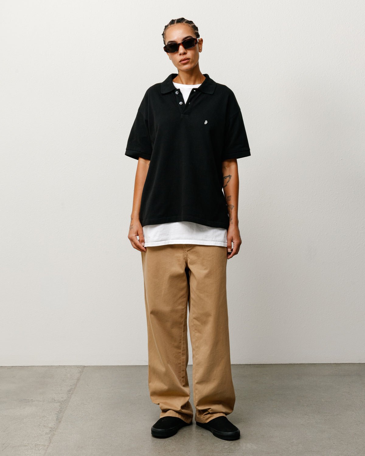 Classic Pique Polo – Black | Tops & Knits | Stüssy