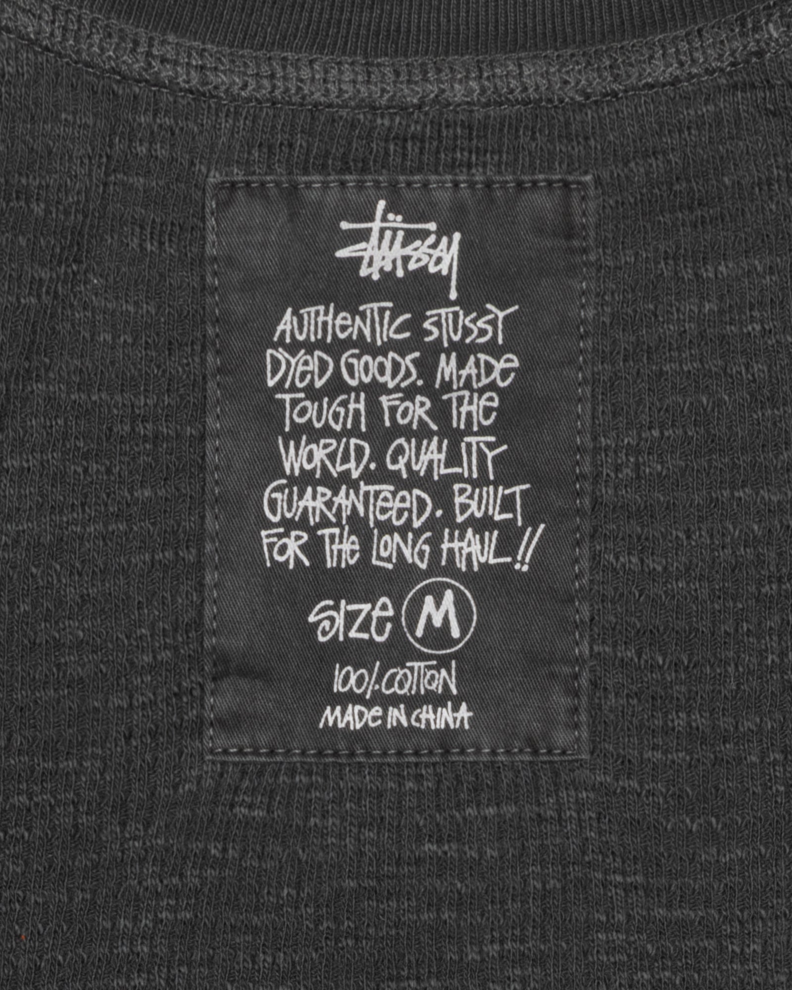 Pigment Dyed Ss Thermal – Faded Black | Tops & Knits | Stüssy