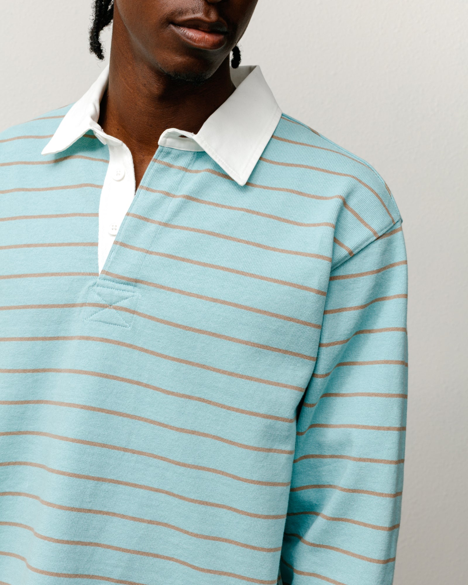 Stussy ストライプ ラグビーシャツ M Striped Rugby Shirt – Blue | Tops & Knits | Stüssy