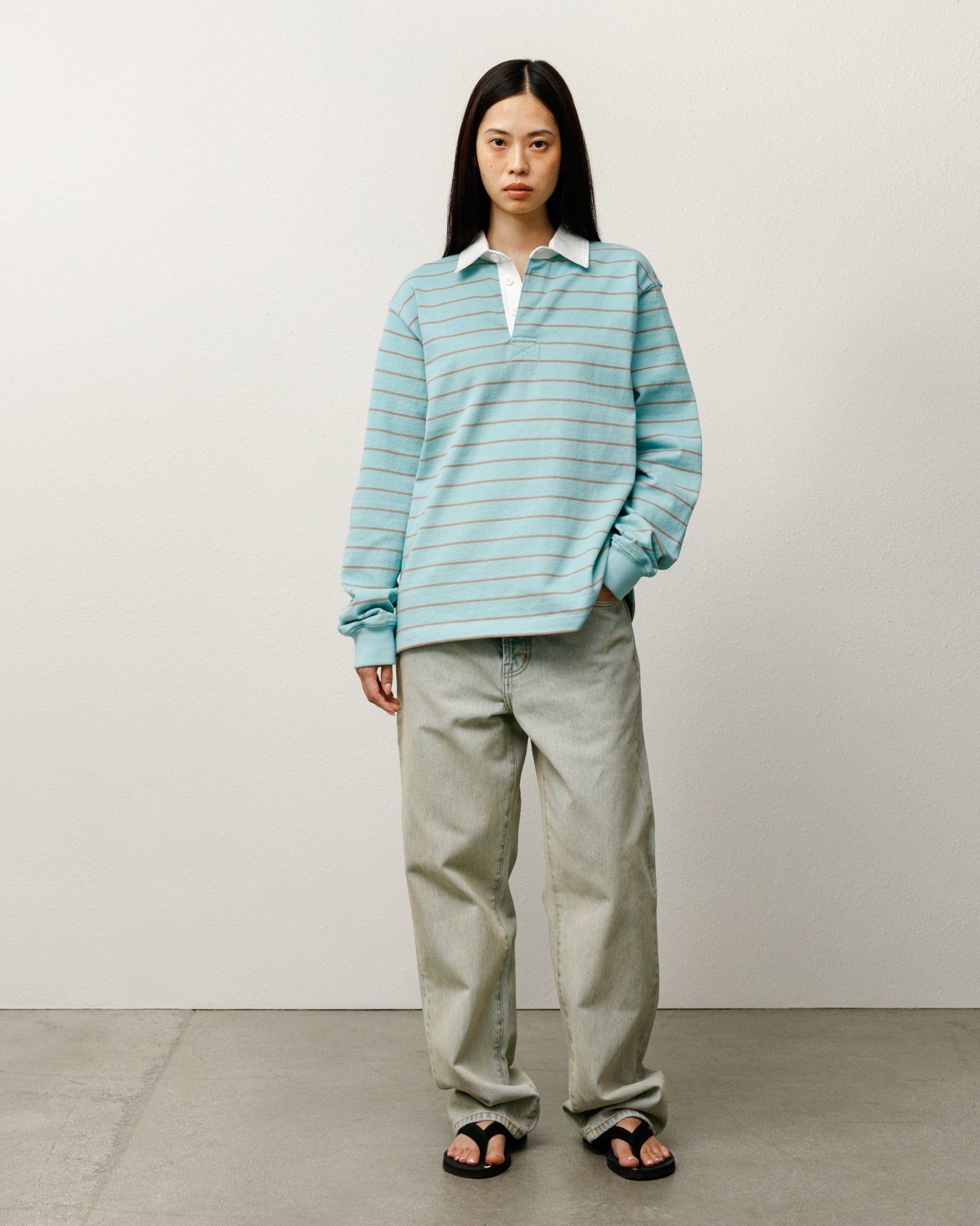Striped Rugby Shirt – Blue | Tops & Knits | Stüssy