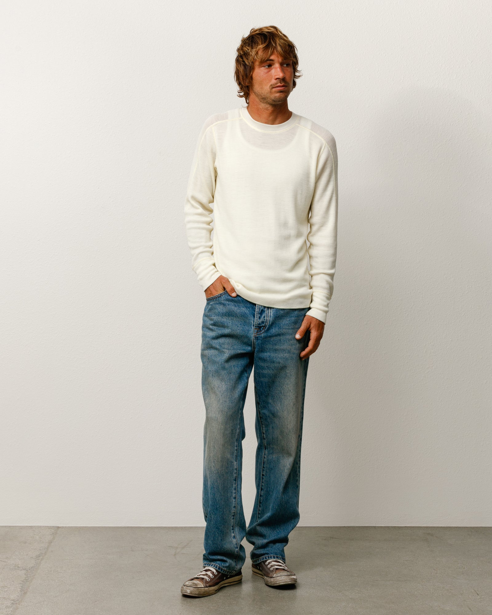 Wool LS Thermal – Ecru | Tops & Knits | Stüssy