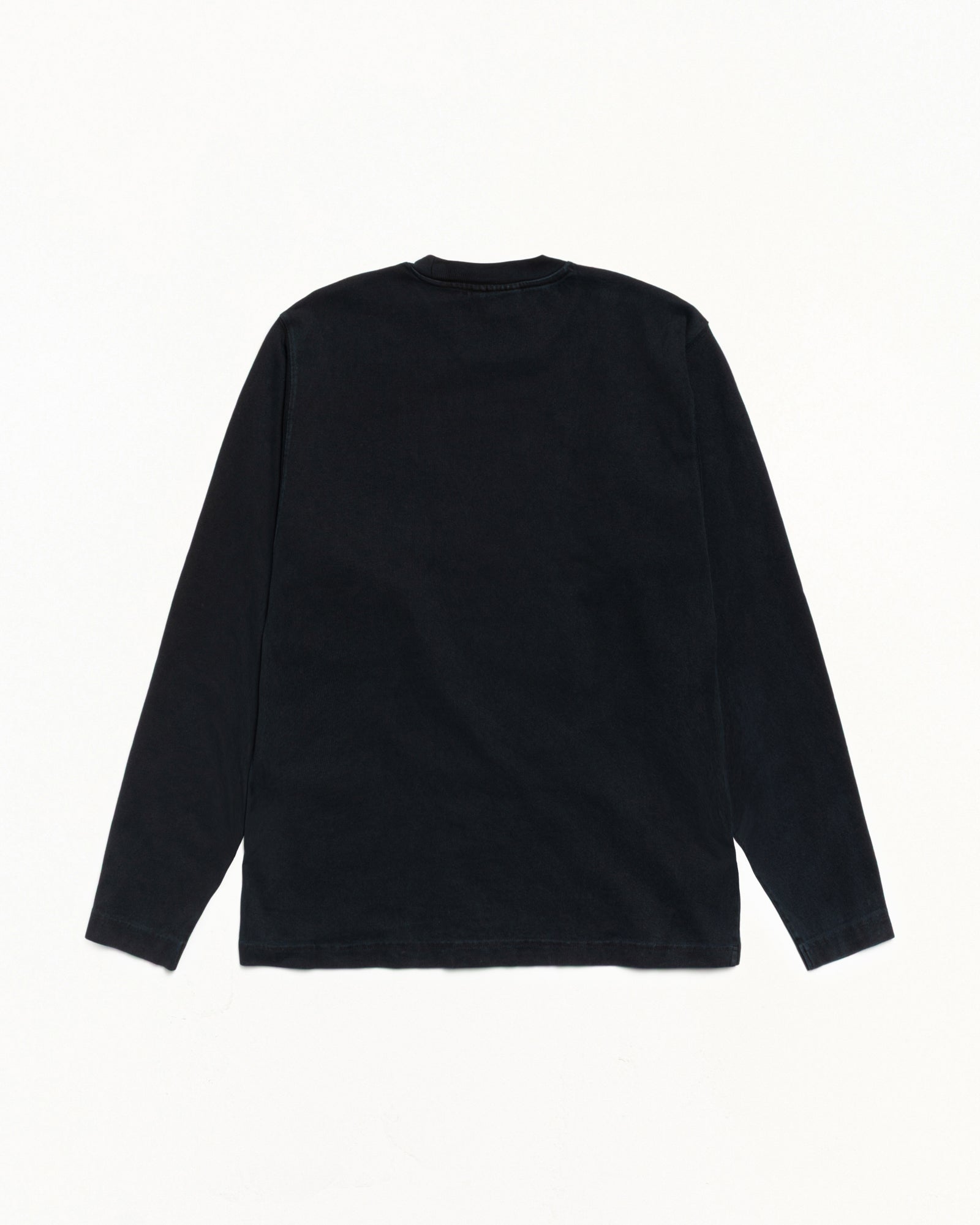 Dyed LS Mock Neck Tee – Black | Tees | Stüssy