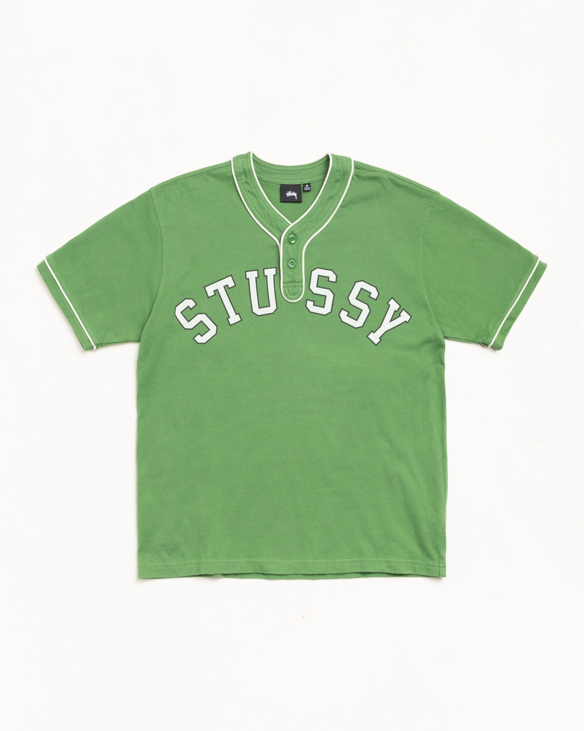Arch Baseball Jersey – Green | Tops & Shirts | Stüssy