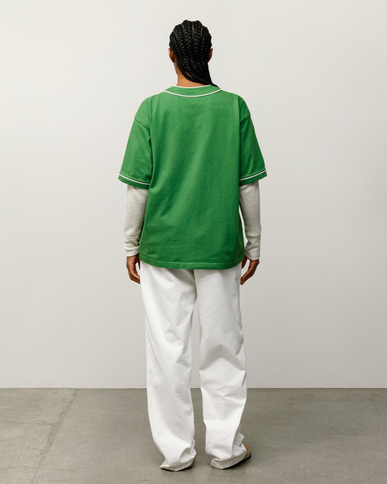あつーーー　Stussy グリーン Tシャツ Sサイズ　90㎝　2点セット STUSSY(ステューシー) 90's～00's World tour Tシャツ ワールドツアー