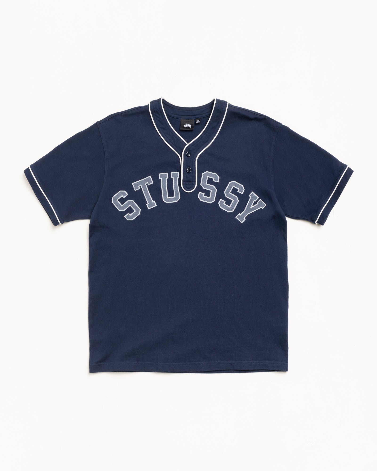 STUSSY ネイビー メッシュベースボールシャツ　L Arch Baseball Jersey – Navy | Tops & Shirts | Stüssy