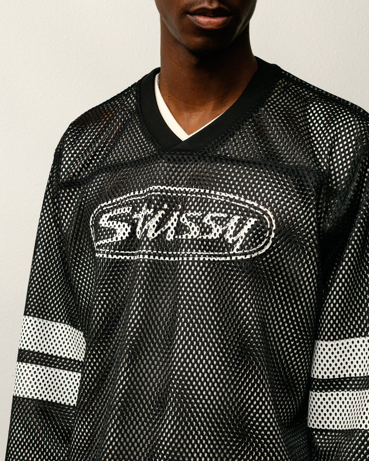 Stüssy Football Crew T-Shirt Off White stussy football crew Lサイズ
