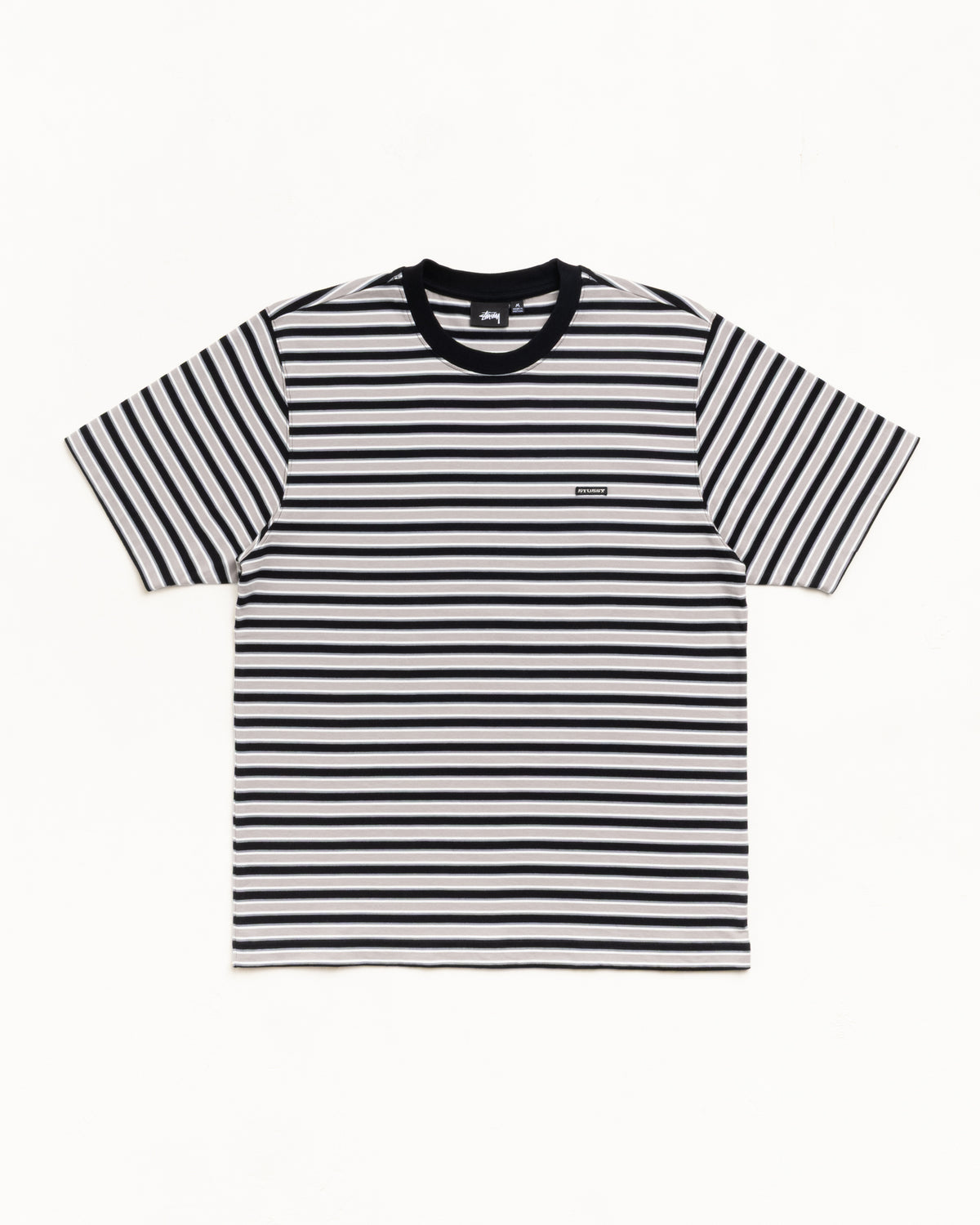 Beach Stripe Tee – Black | Tops & Knits | Stüssy