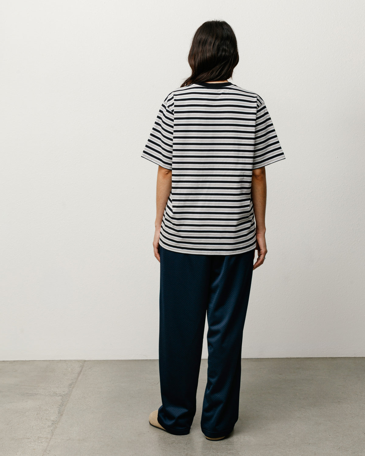 Beach Stripe Tee – Black | Tops & Knits | Stüssy