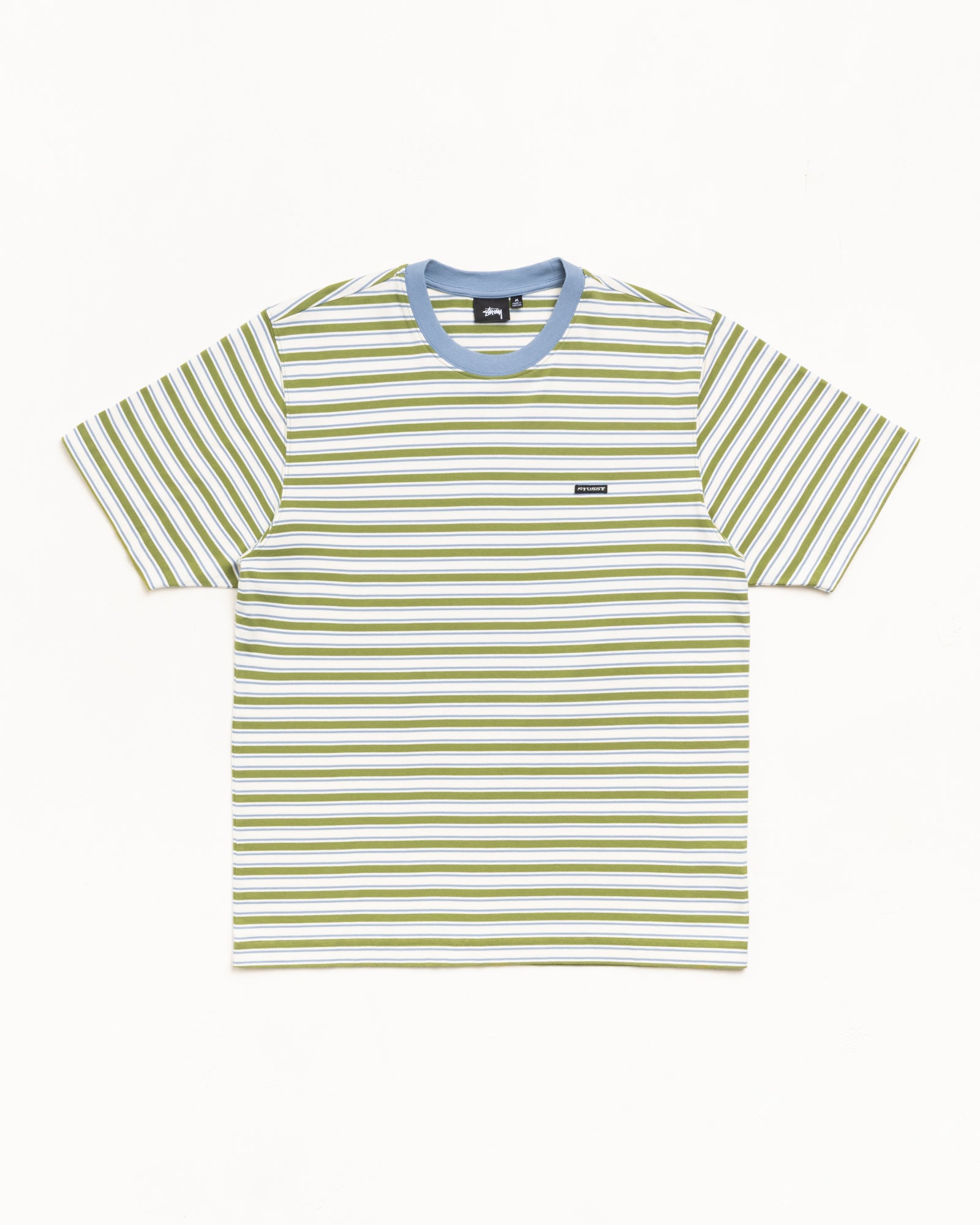 Beach Stripe Short Sleeve Tee in Moss
