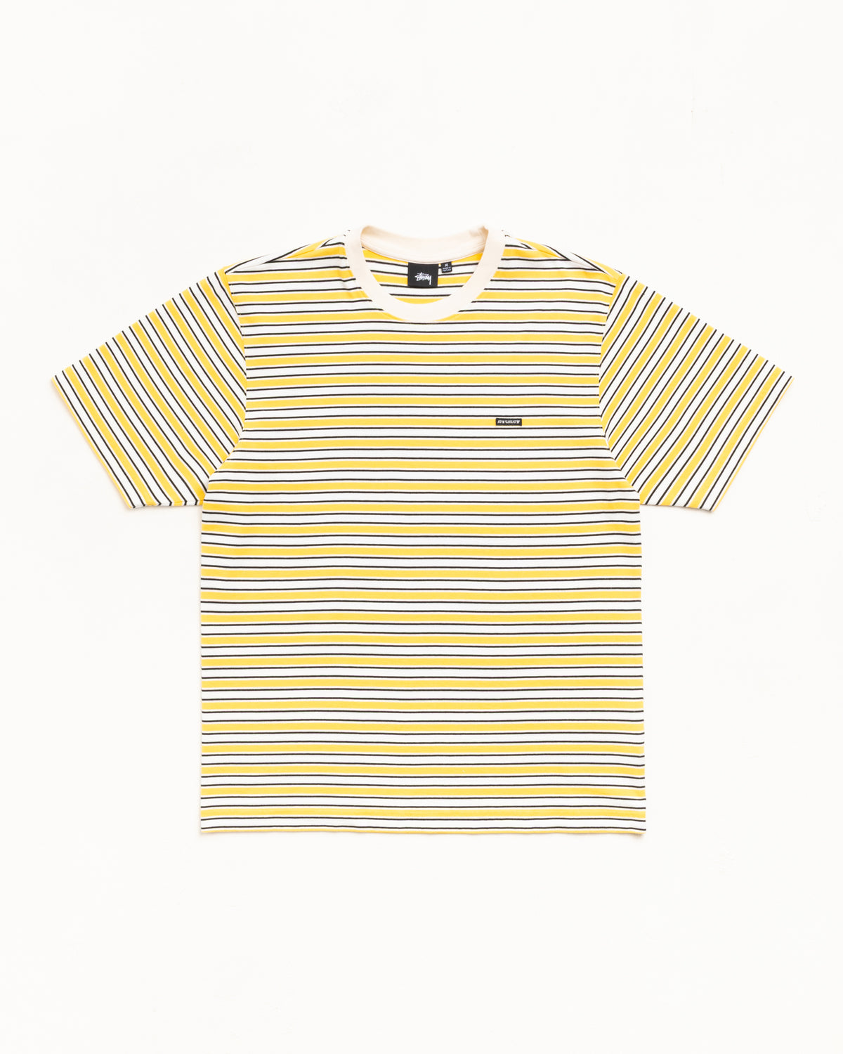 Beach Stripe Tee – Yellow | Tops & Knits | Stüssy