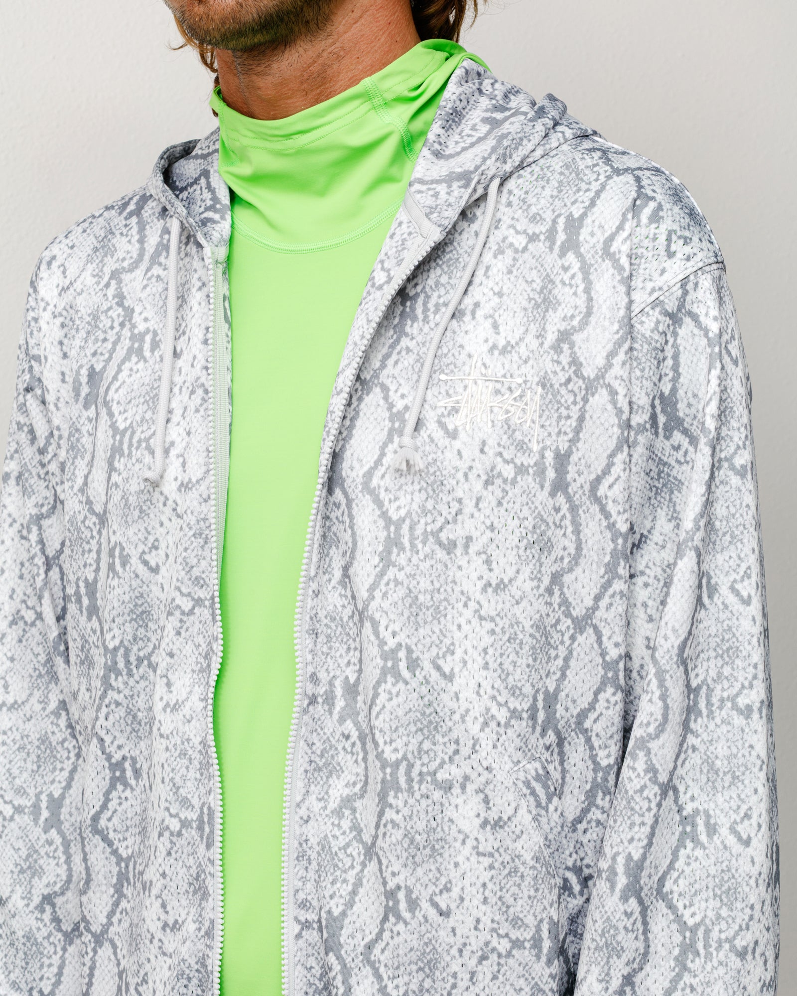 Athletic Mesh Zip Hoodie – Snake | Tops & Knits | Stüssy