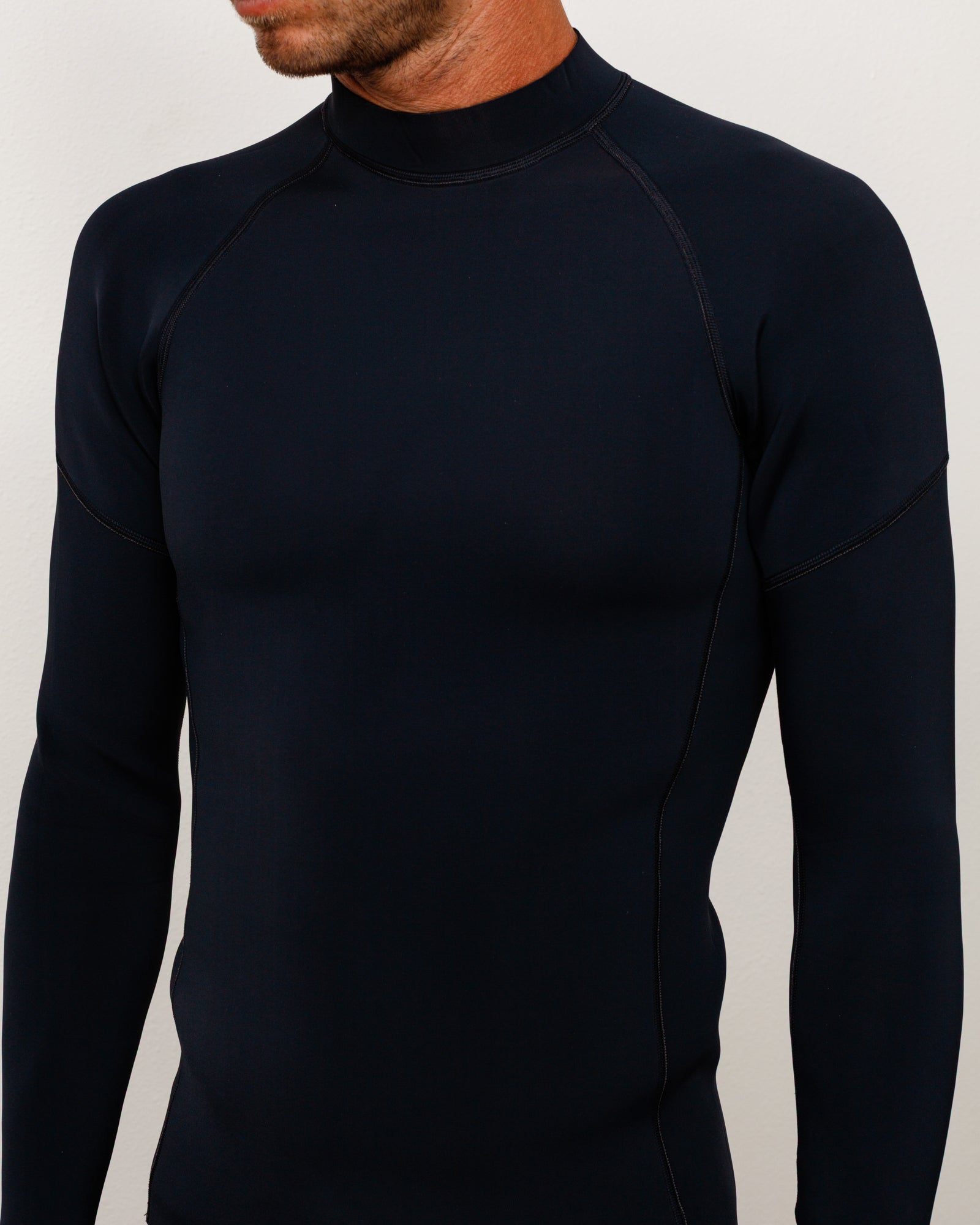 Neoprene Rash Guard Unisex In Black