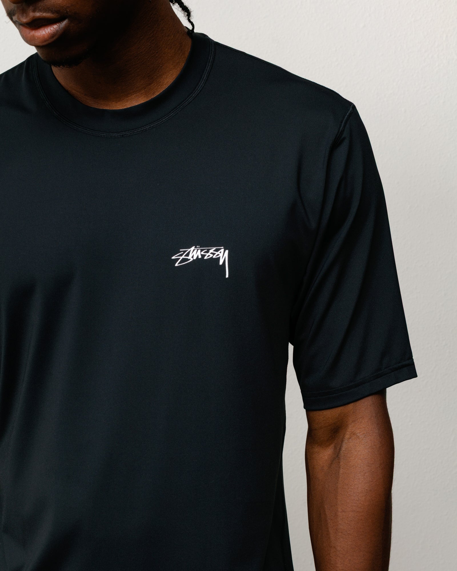 Ss Rash Guard – Black | Tops & Shirts | Stüssy